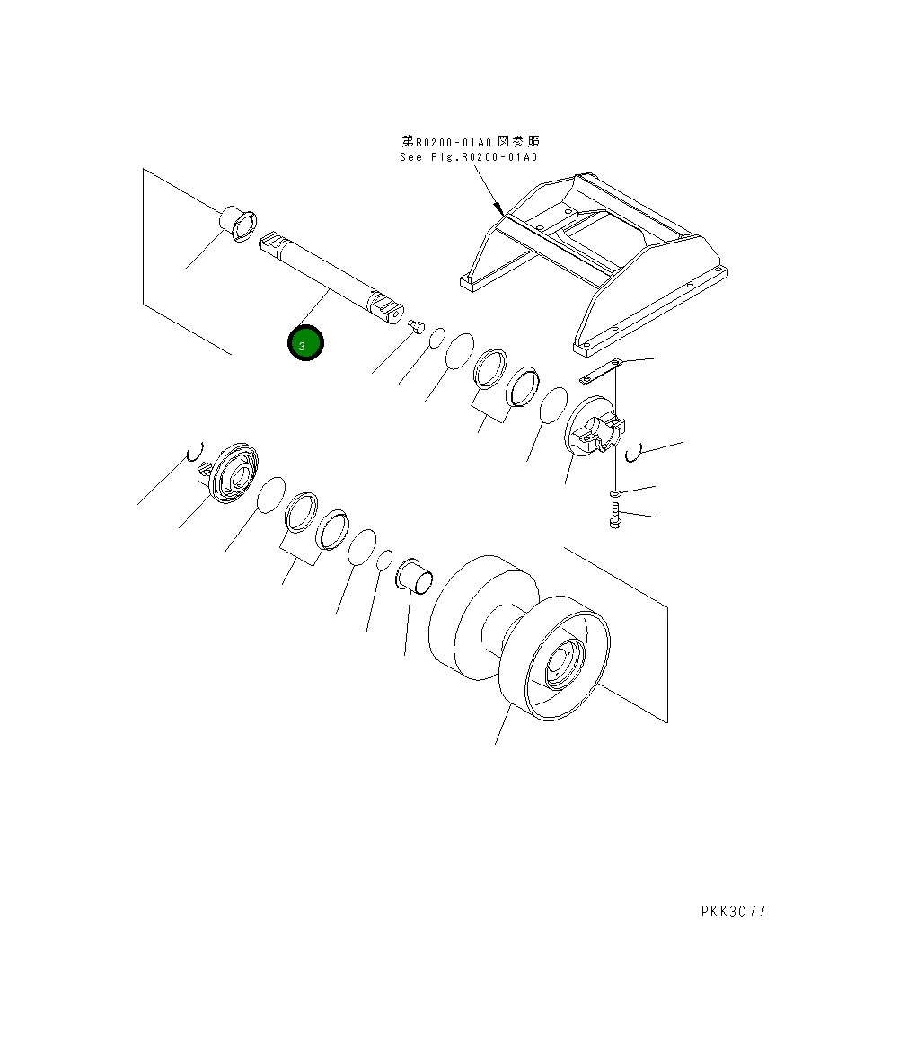 Вал 14S-30-14131 Komatsu