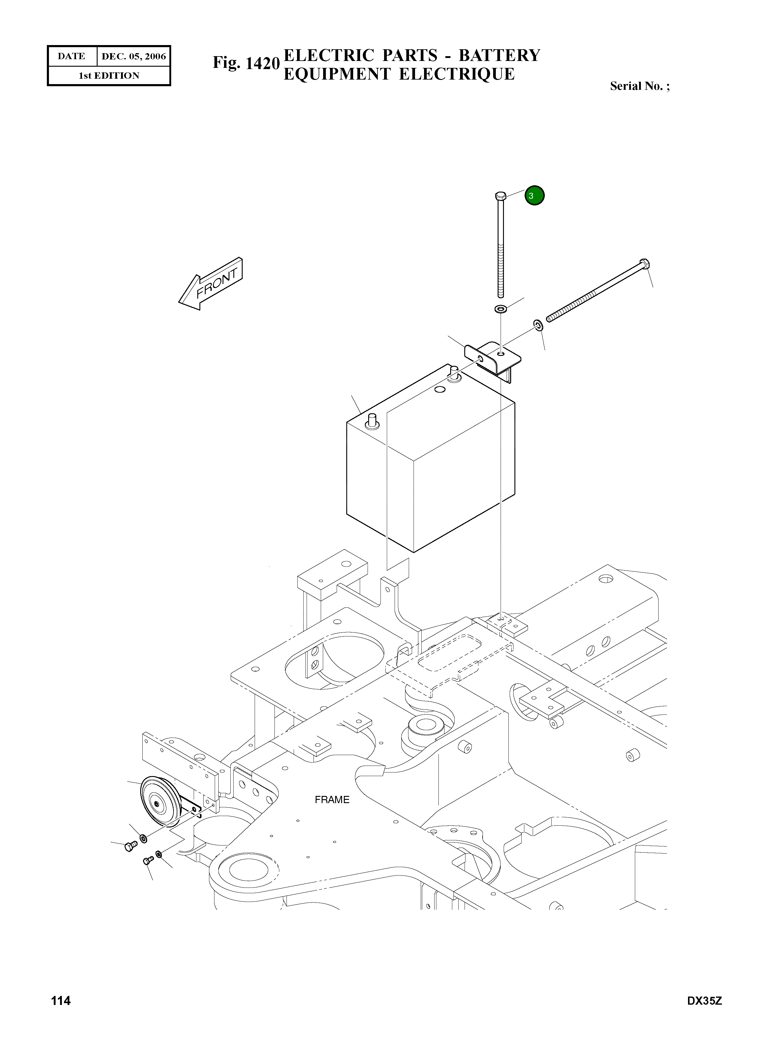 Болт M10X1.5X220 DS0001089 Komatsu