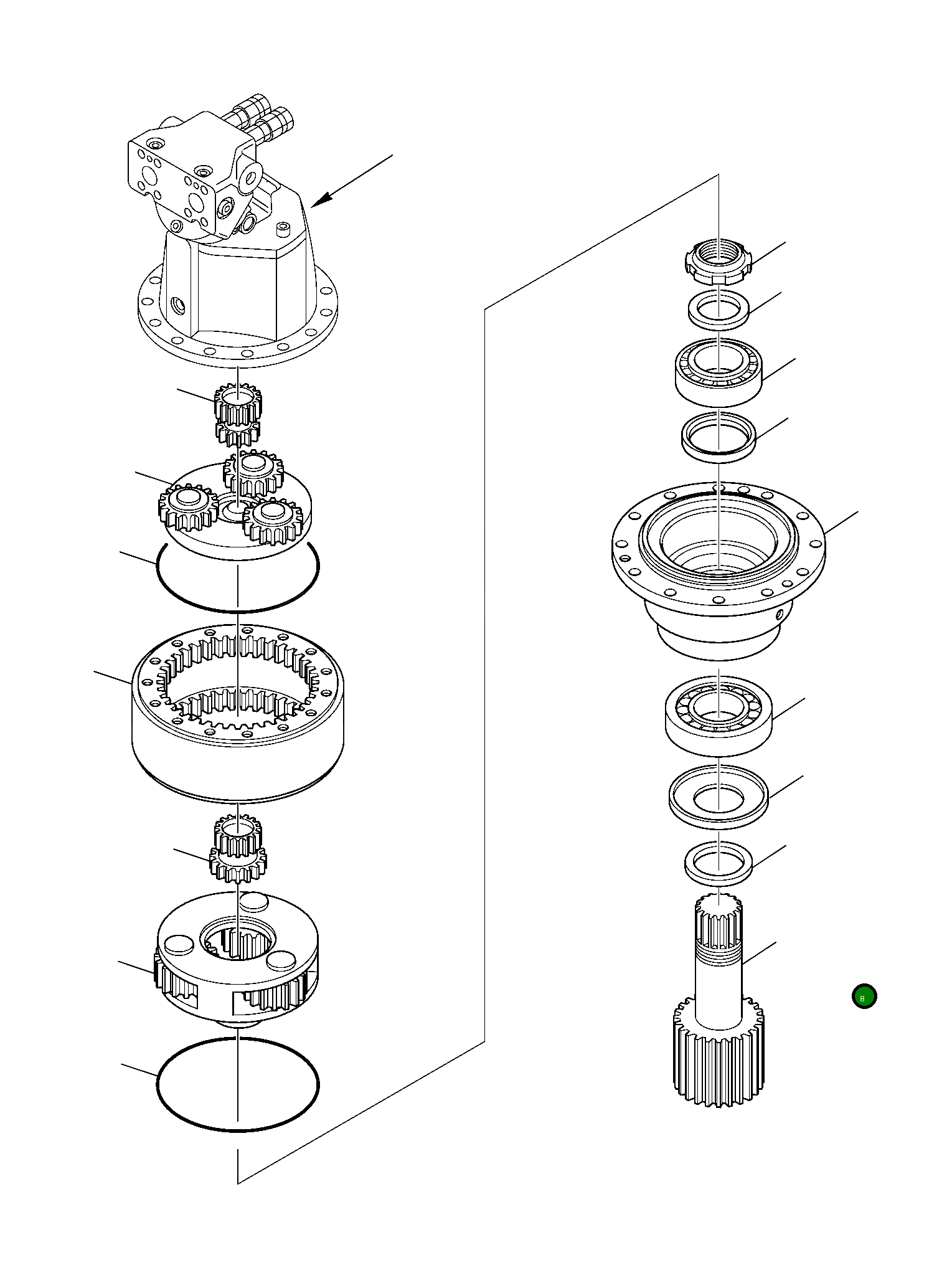 Вал 226-60-16110 Komatsu