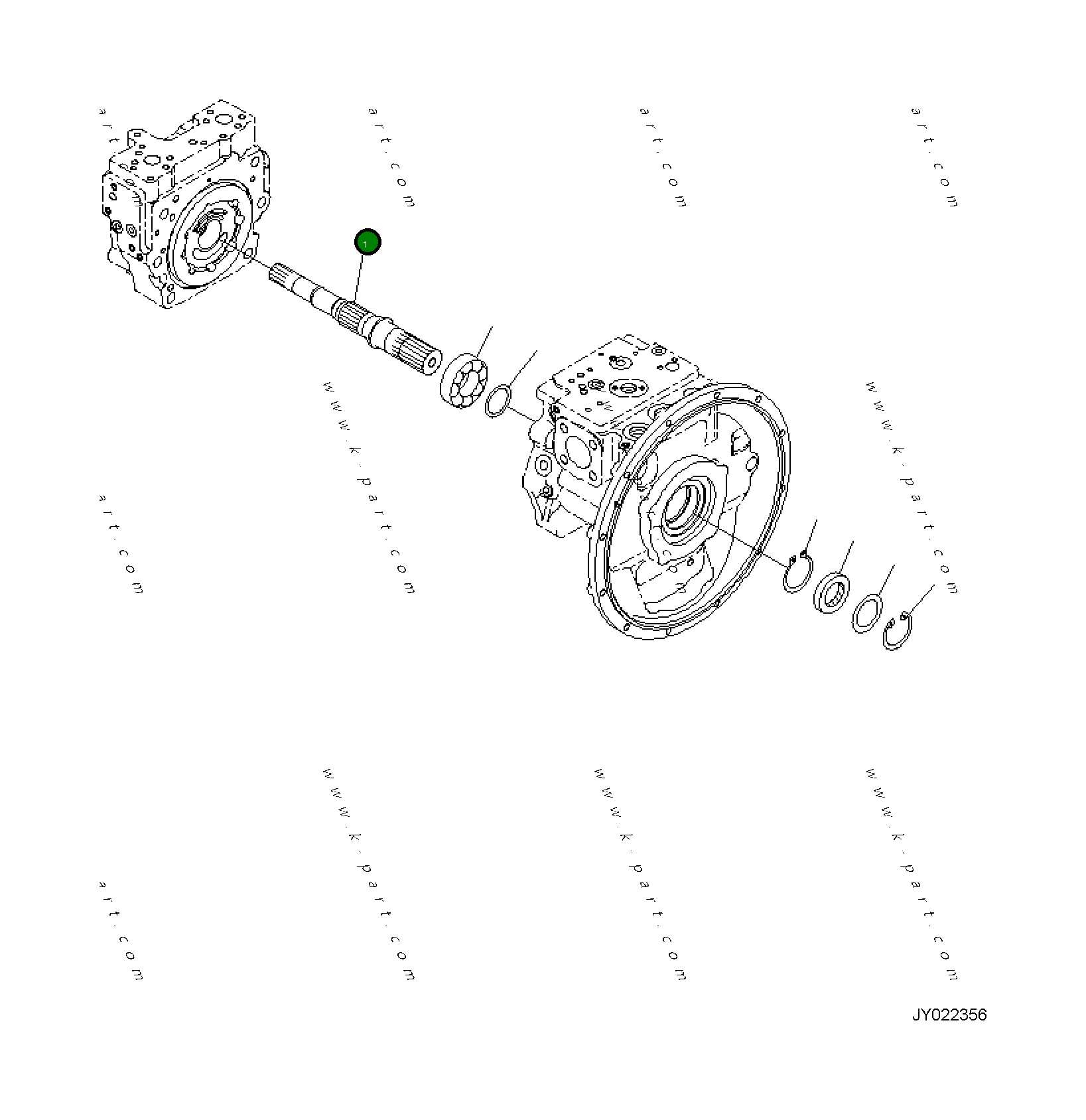 Вал 708-3M-12120 Komatsu
