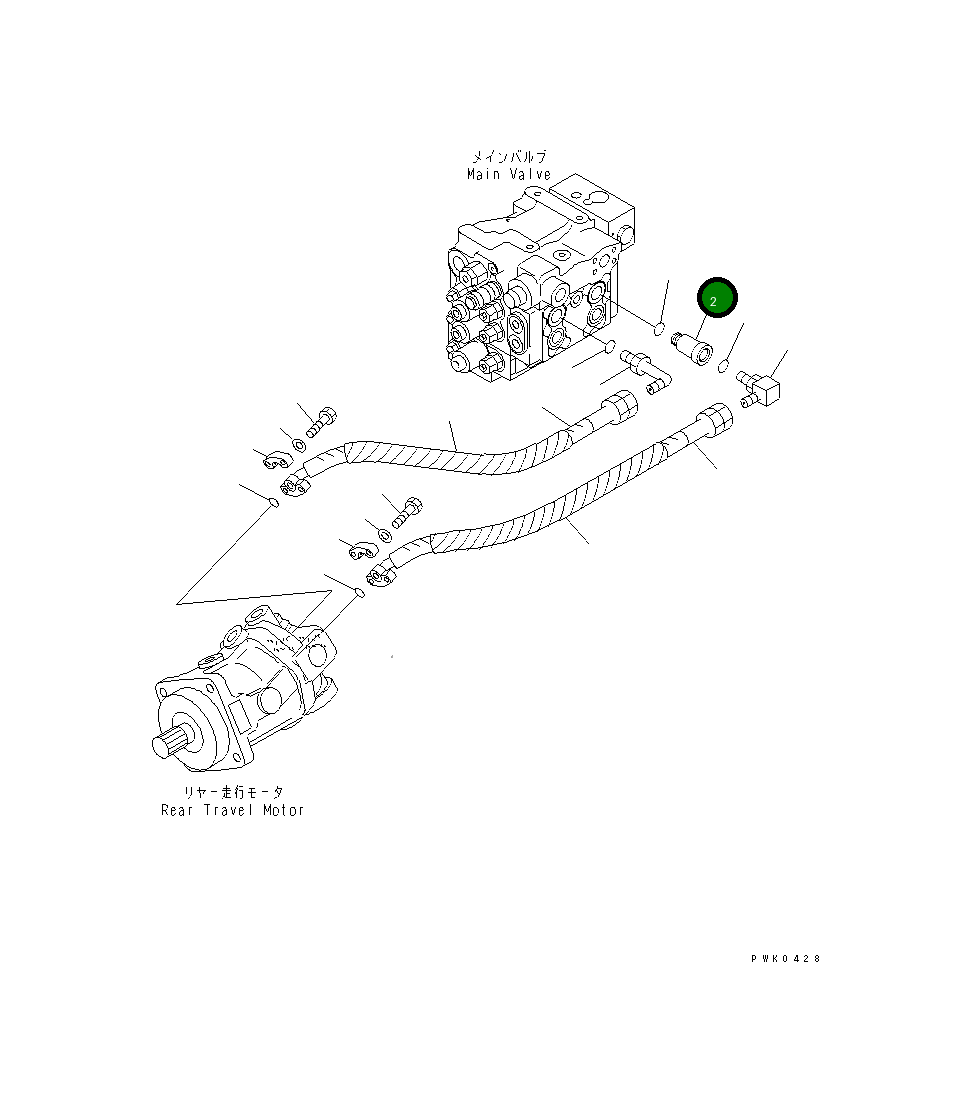 Адаптер 21J-62-17880 Komatsu