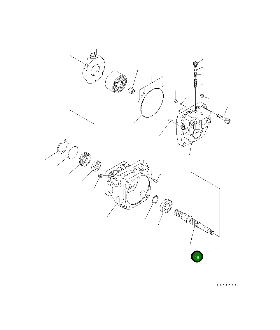 Вал 708-3S-12110 Komatsu