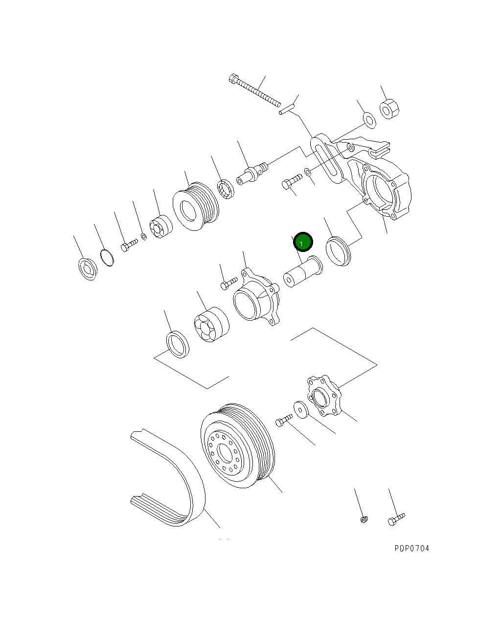 Вал CU3027676 Komatsu