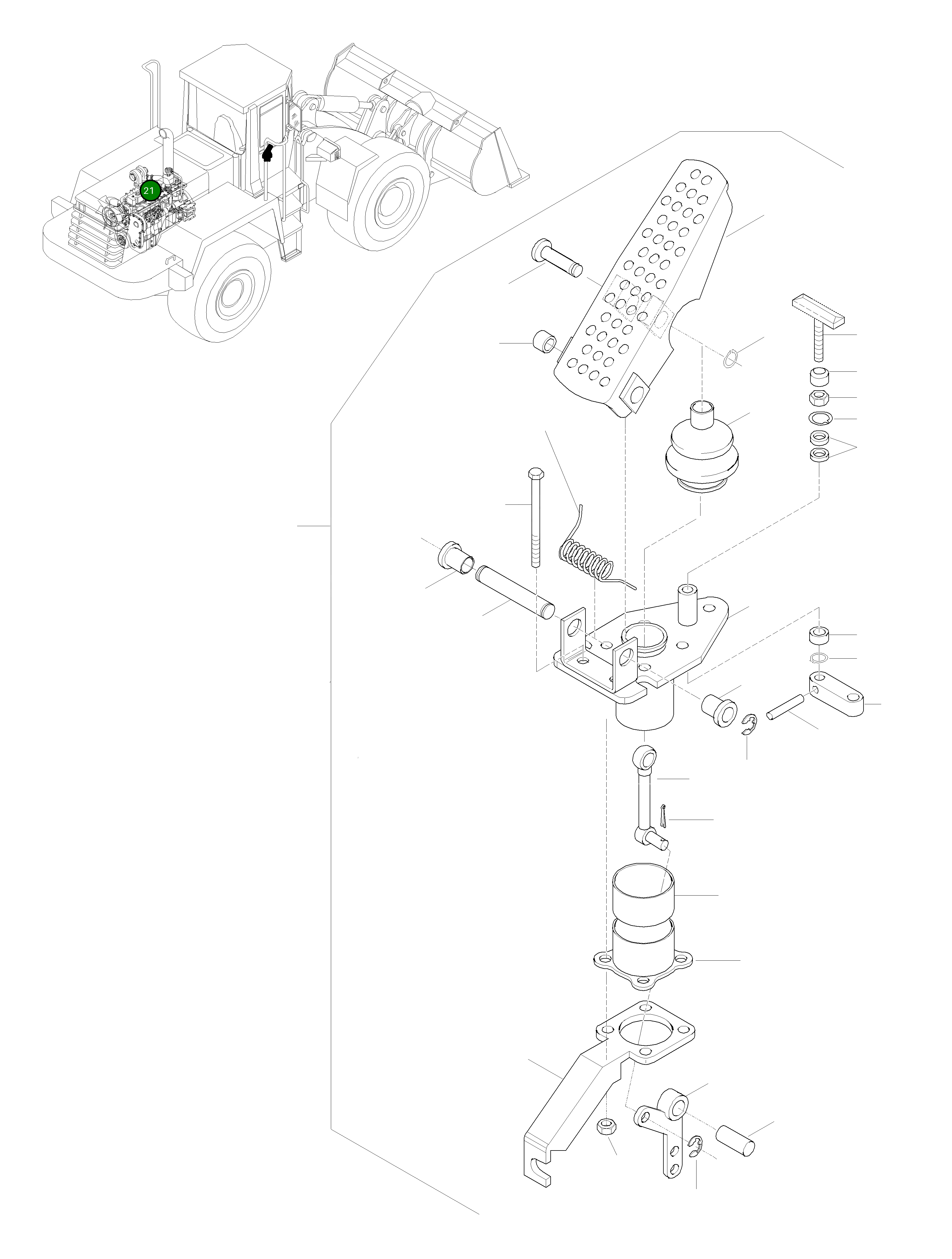 Вал 423-43-H0R14 Komatsu