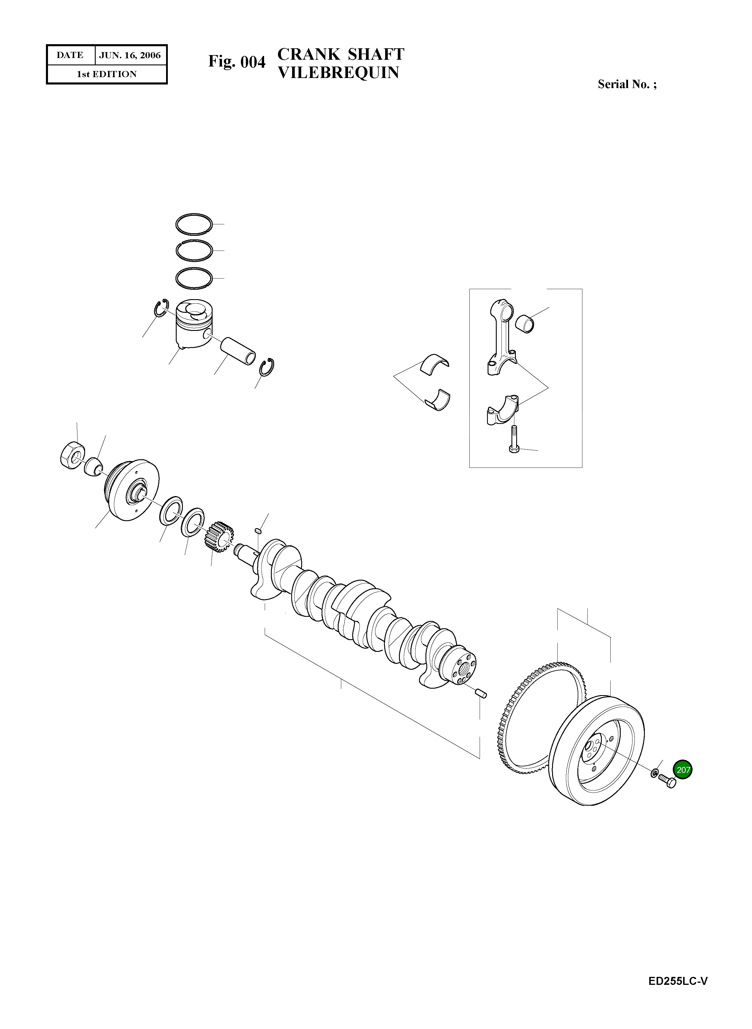Болт M16X1.5X35 06.01494-4506 Komatsu