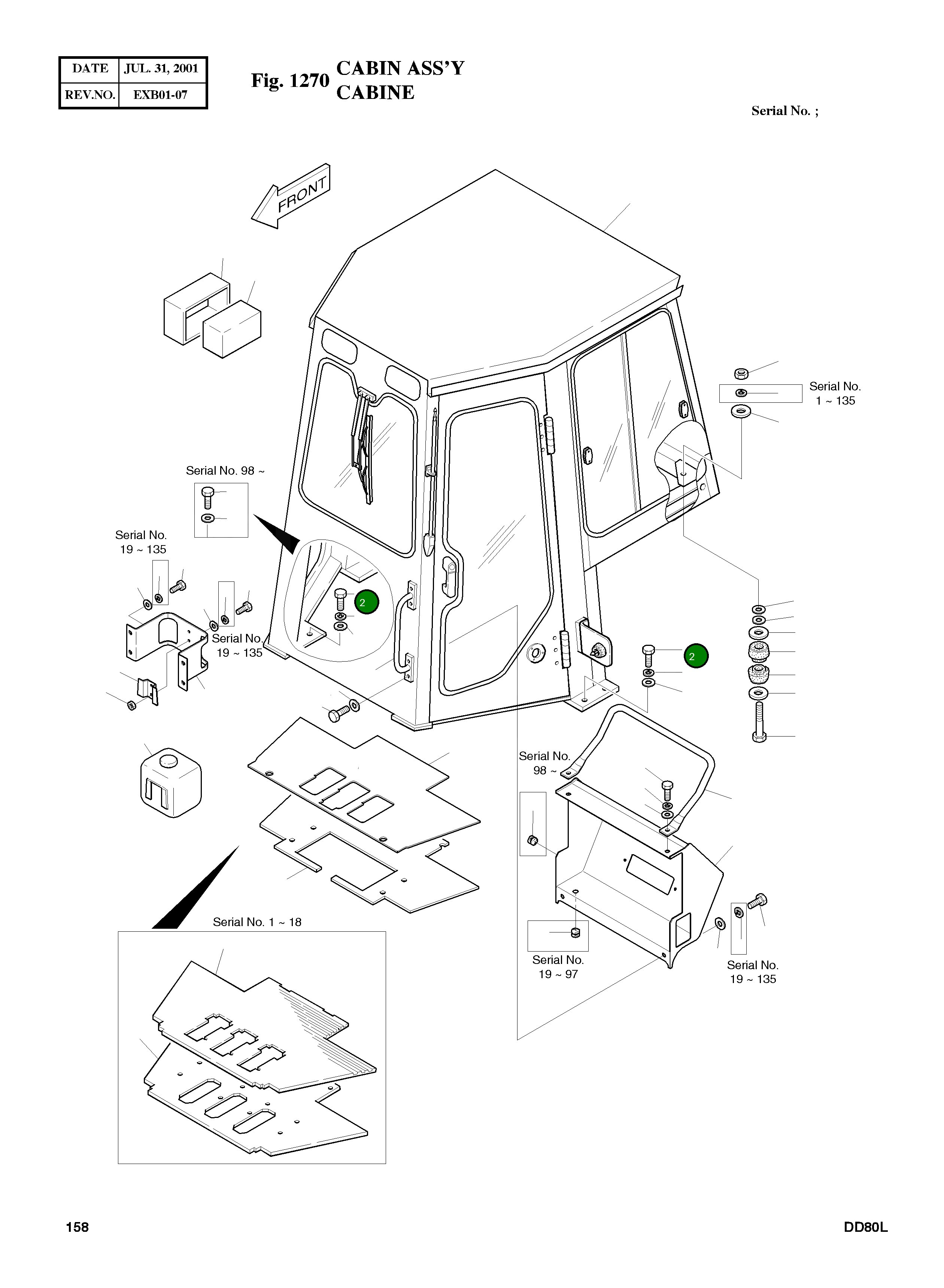Болт M16X2.0X50 2120-2208D2 Komatsu
