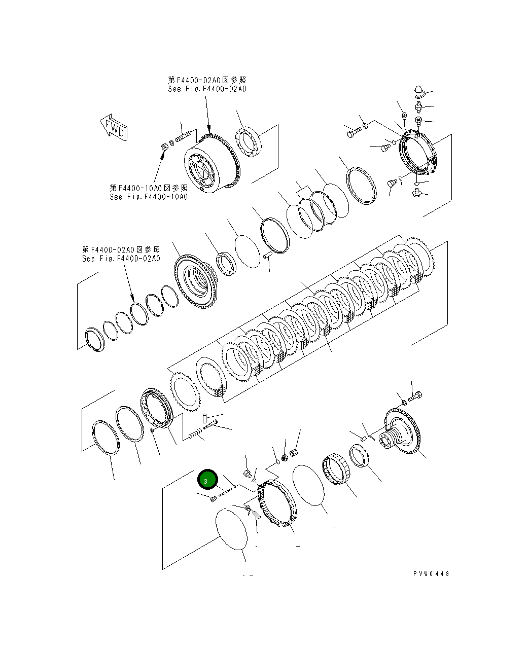 Вал 42C-33-12110 Komatsu