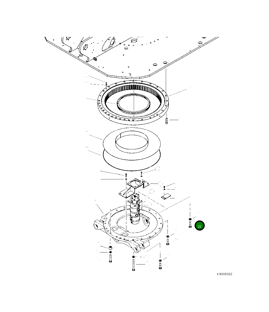 Болт (1 x 3 INCH GR 9) 4A1-25-10110 Komatsu