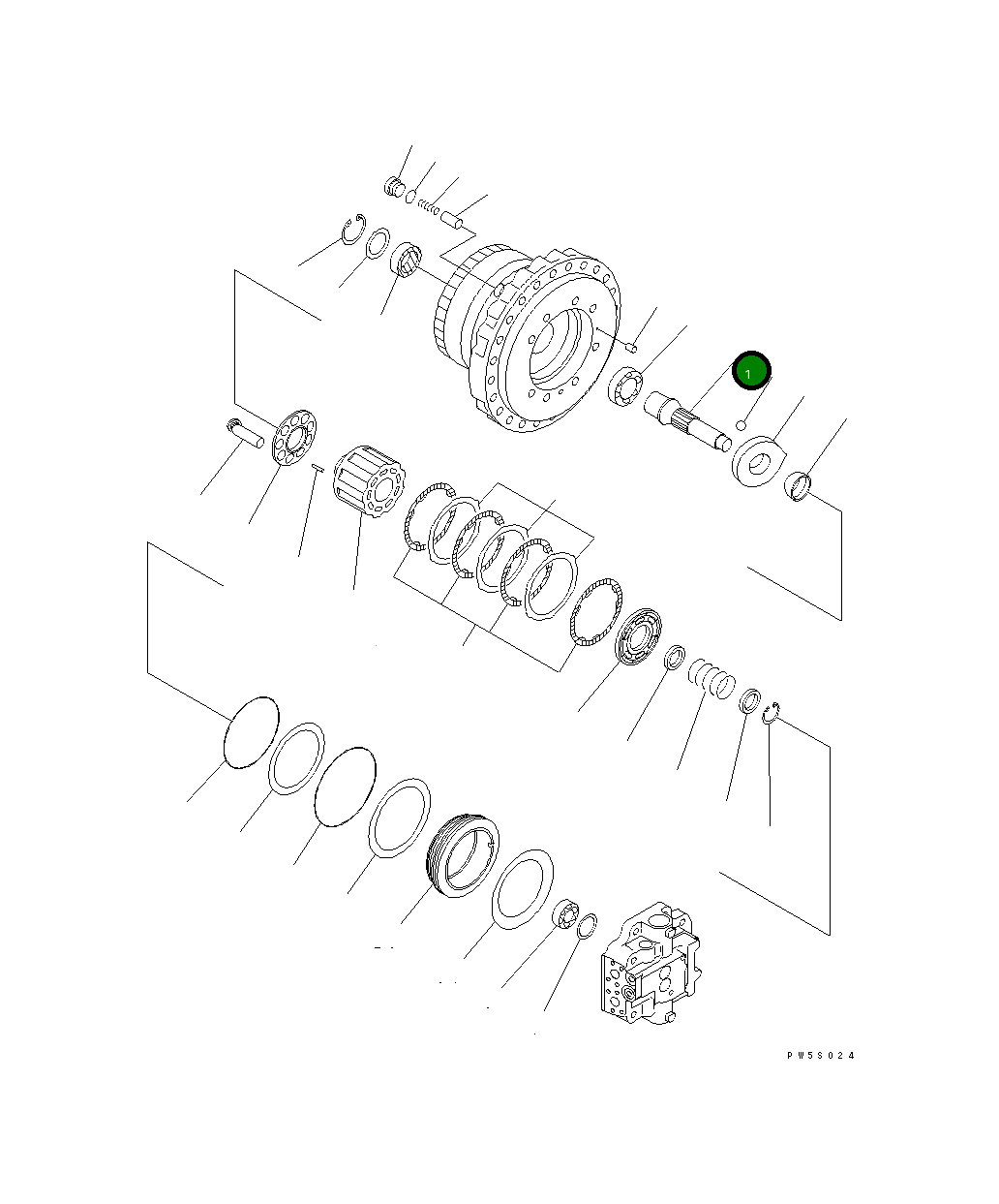 Вал 708-8H-32111 Komatsu