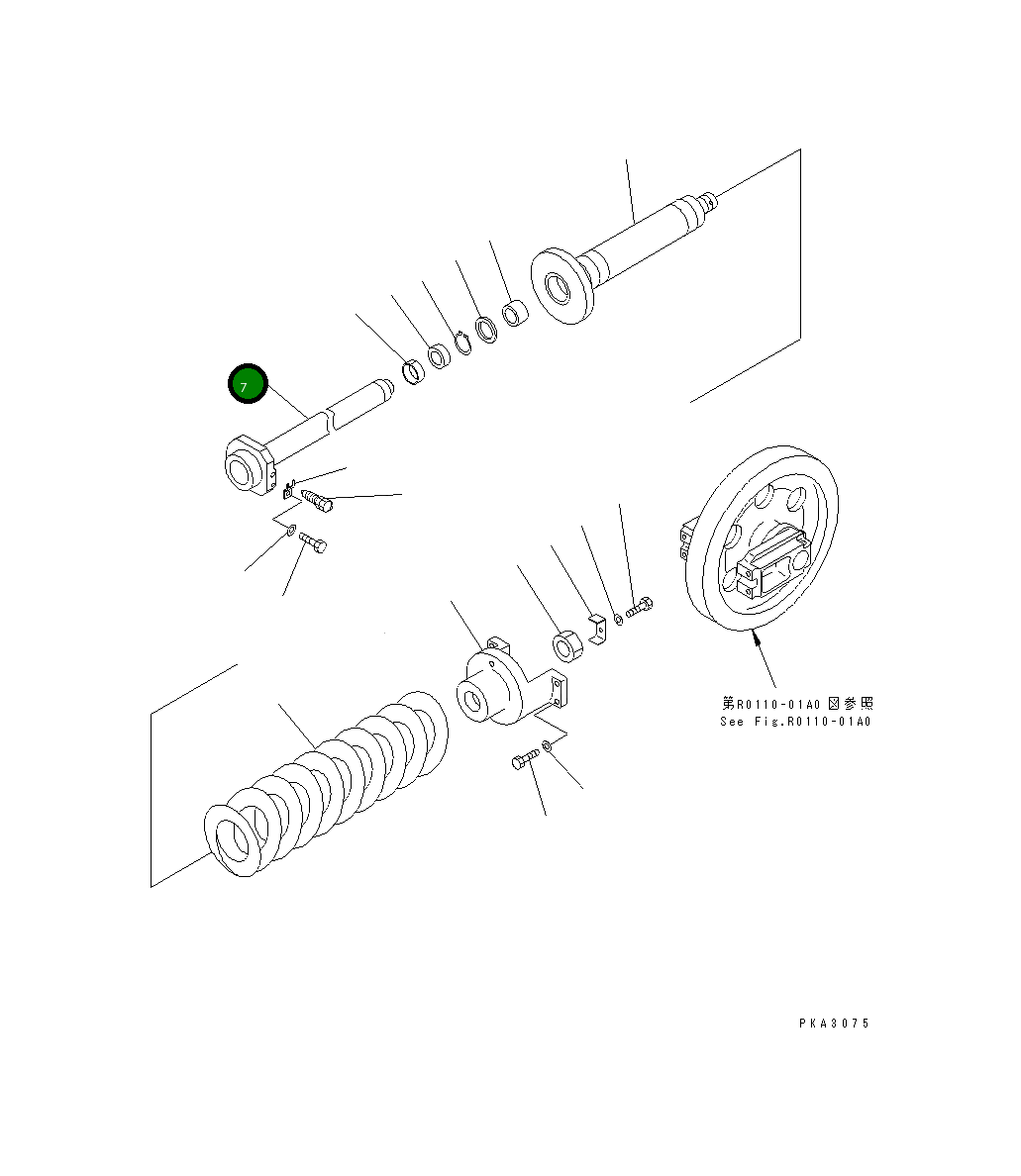 Вал 14S-30-12122 Komatsu