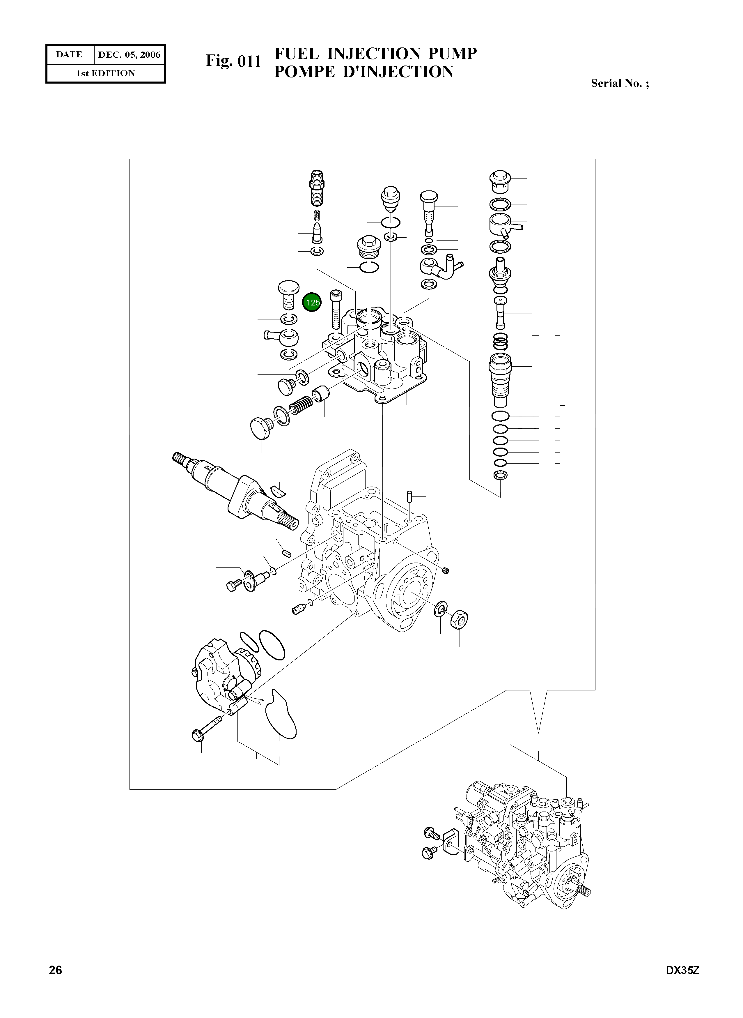 Болт M8X45 K9004857 Komatsu
