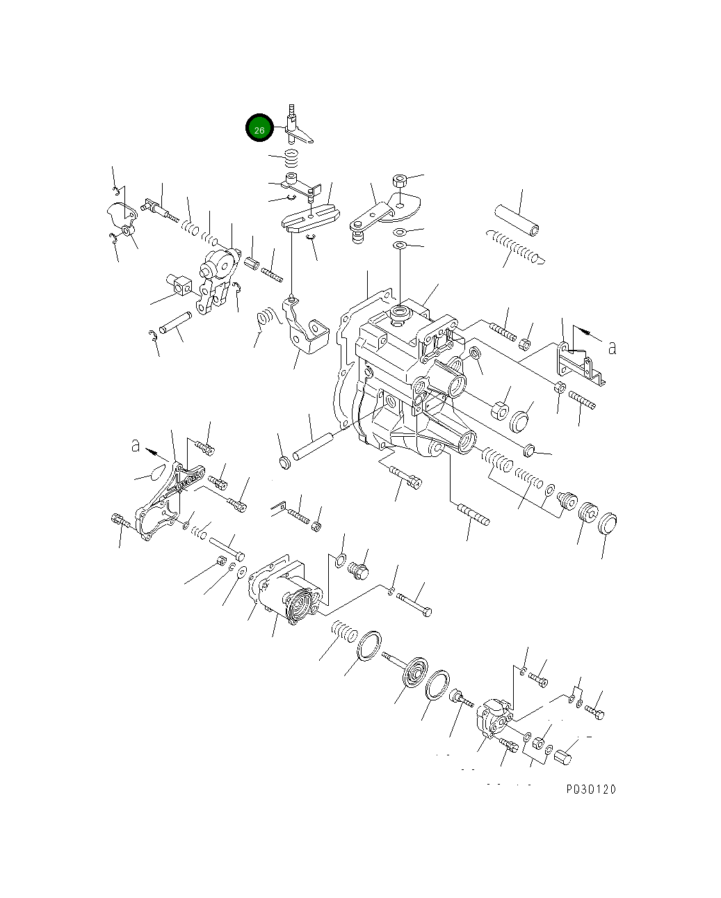 Вал DK159205-2922 Komatsu