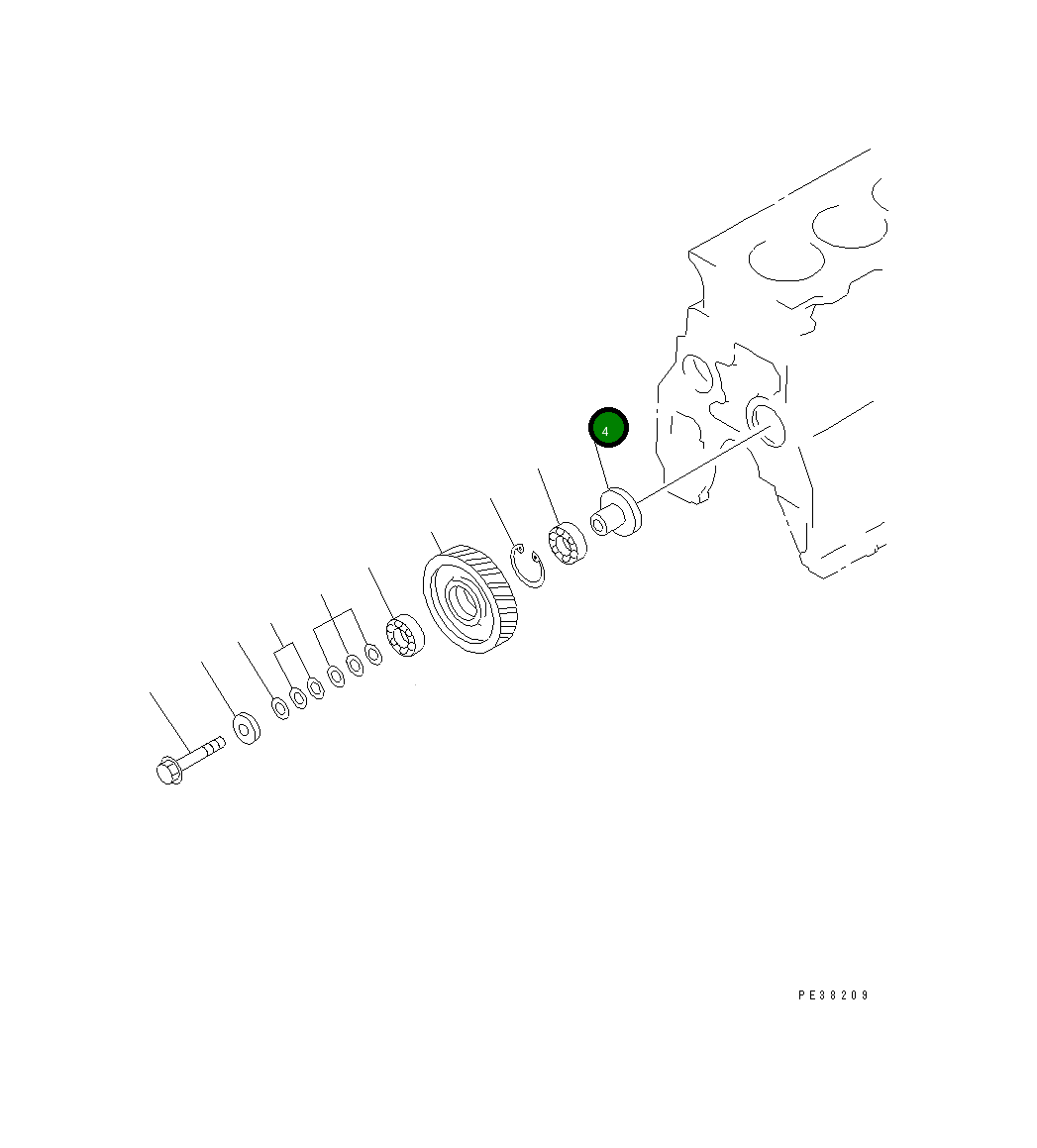 Вал 6204-31-6130 Komatsu