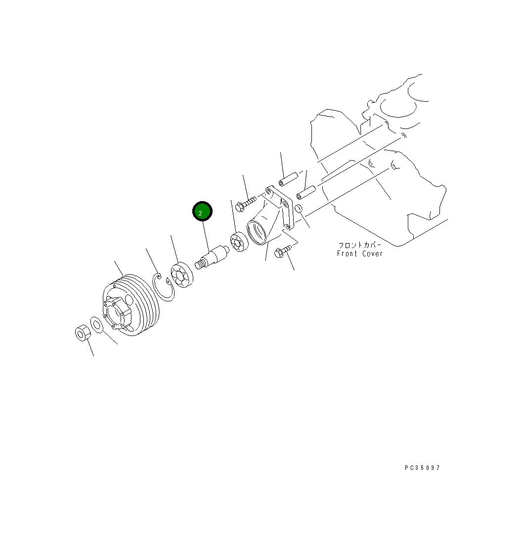 Вал 6222-63-3120 Komatsu