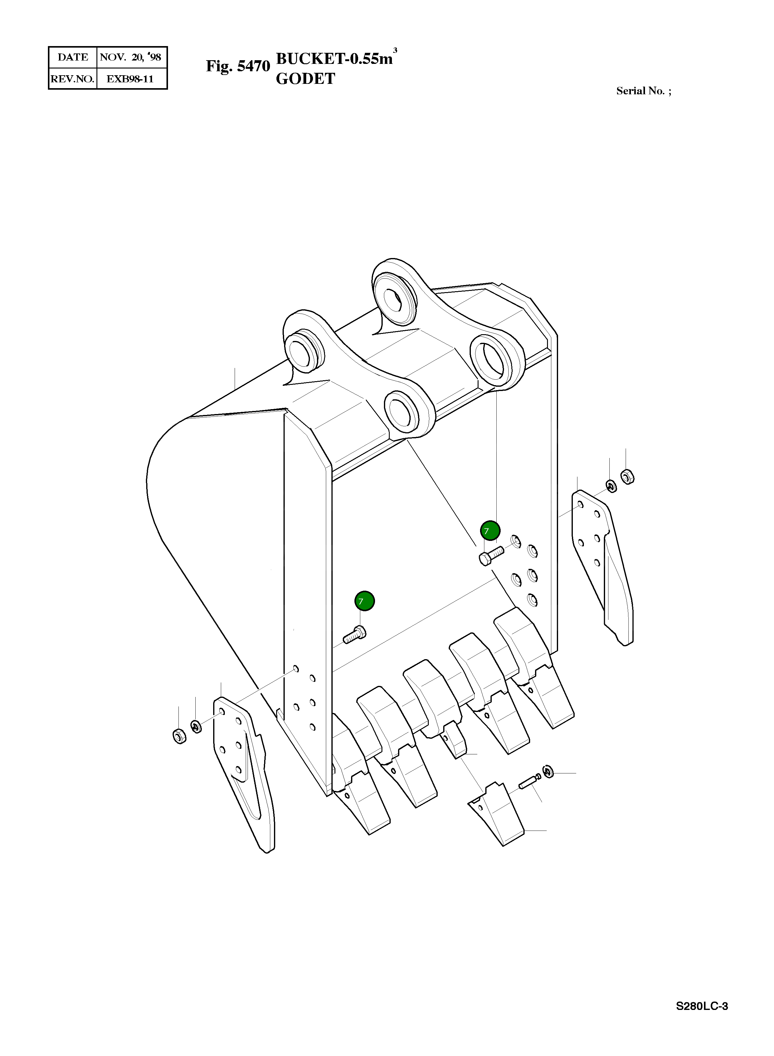 Болт M22X1.5X60 S0772361 Komatsu