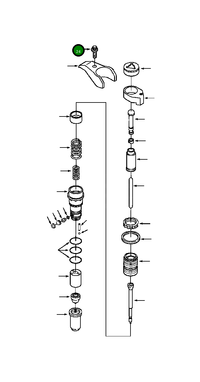 Болт (3/8 - 16x2 3/4 INCH) 1307 395 H1 Komatsu