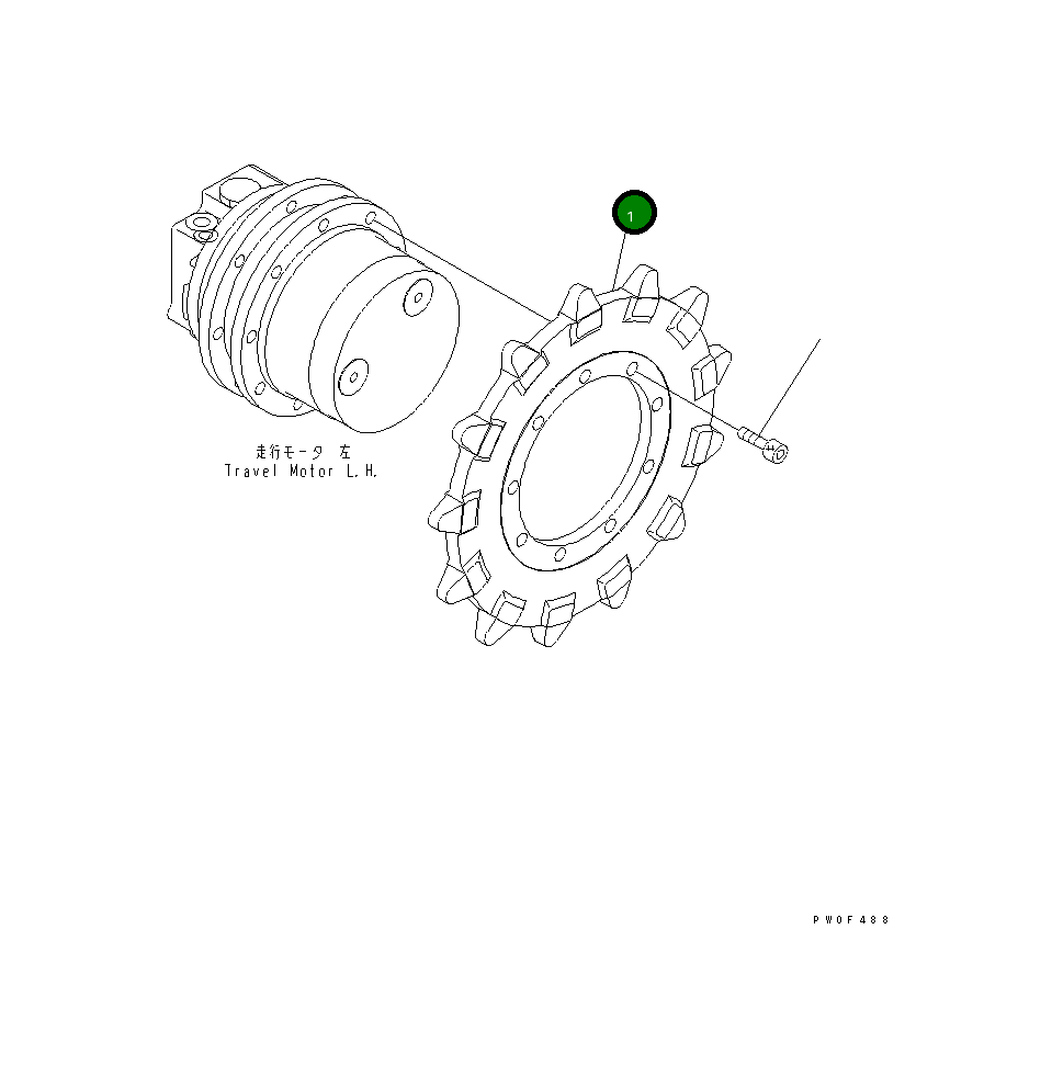Ведущая звезда 10B-30-11120 Komatsu