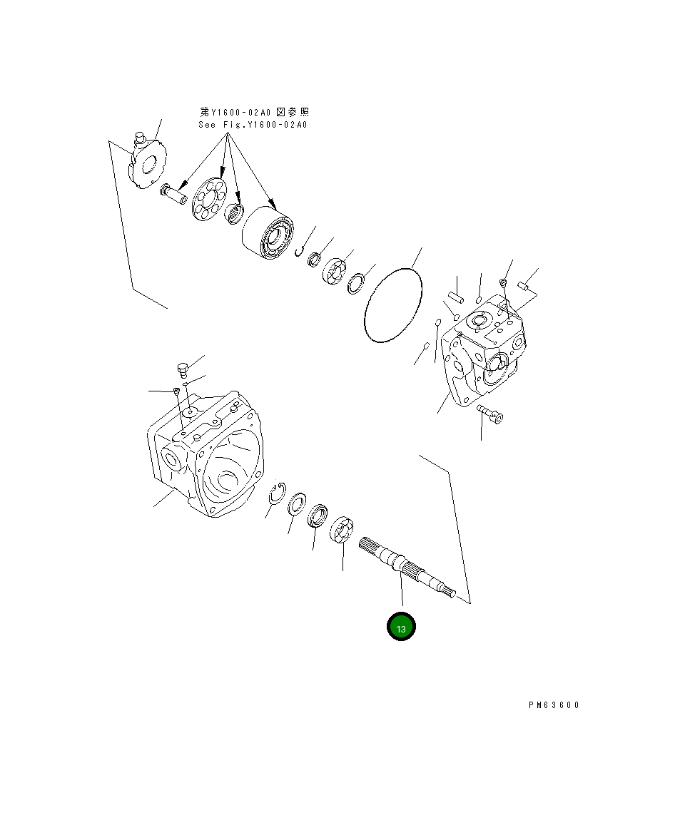 Вал 708-1S-12121 Komatsu