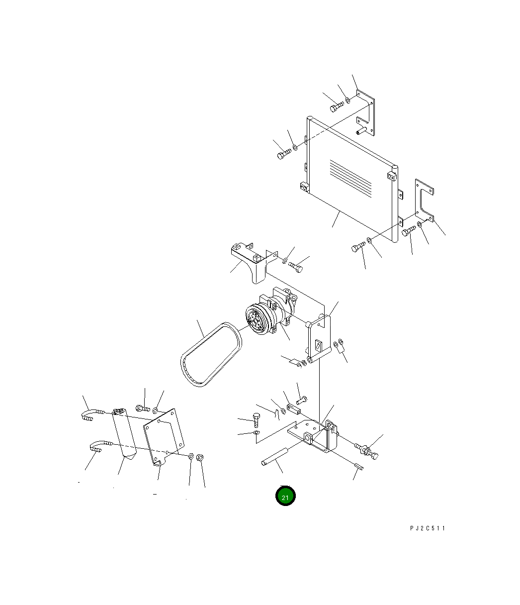 Вал 23B-809-8550 Komatsu