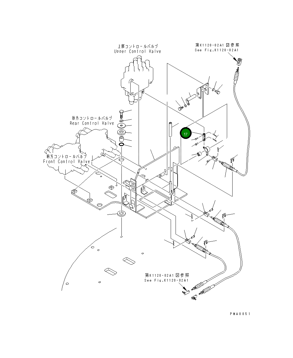 Вилка 21W-43-21180 Komatsu