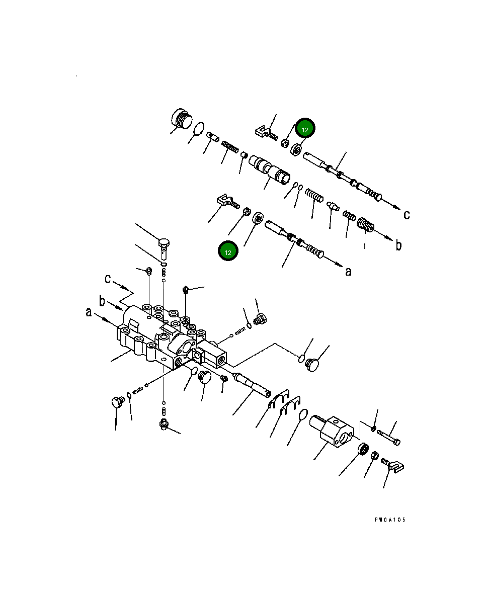 Вилка 124-15-56810 Komatsu