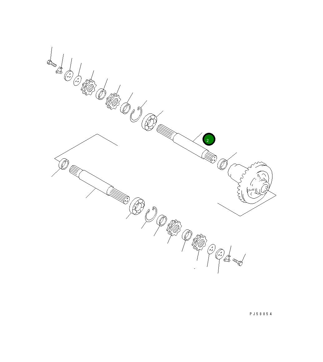 Вал 23D-22-32120 Komatsu