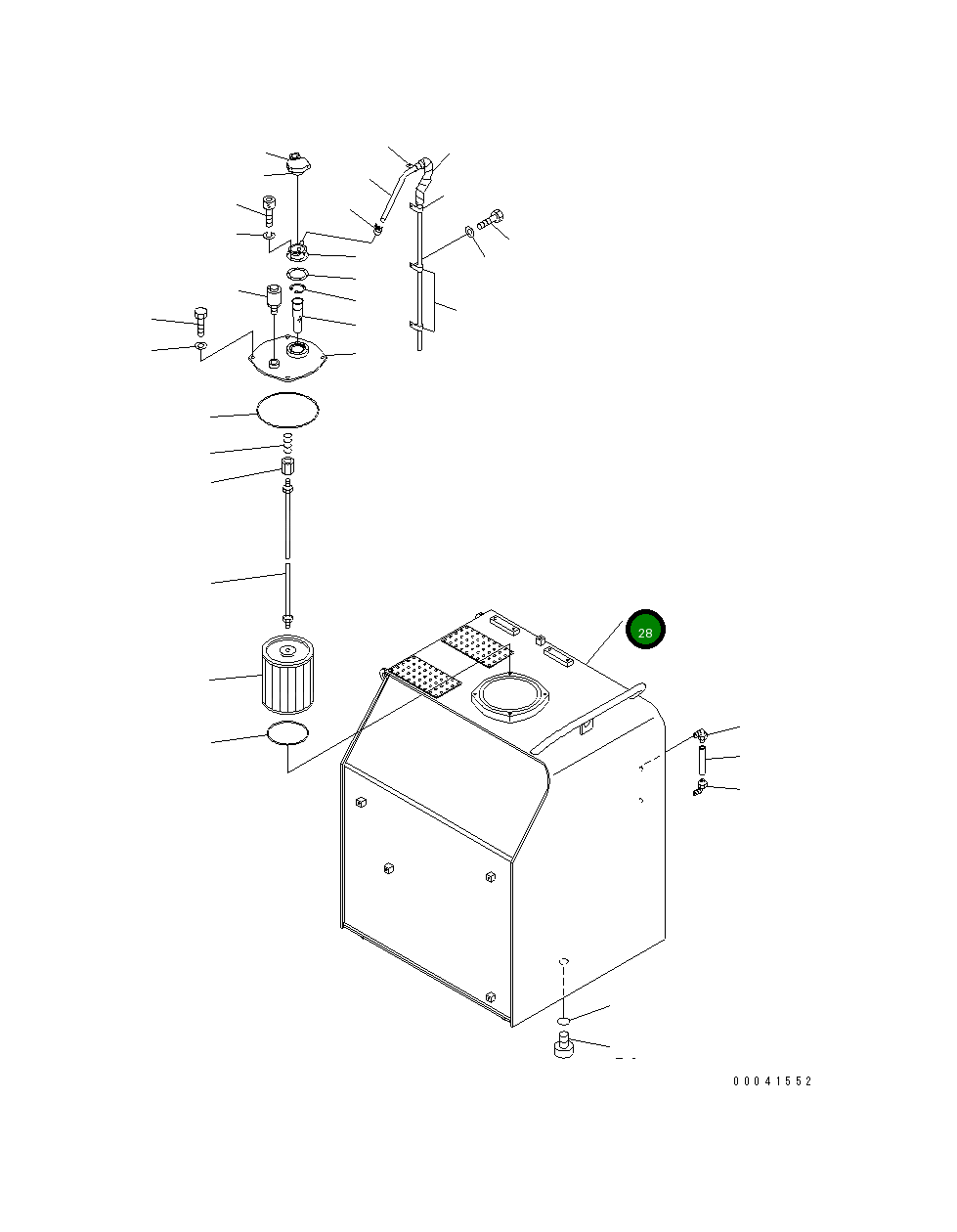 Бак 209-60-41112 Komatsu