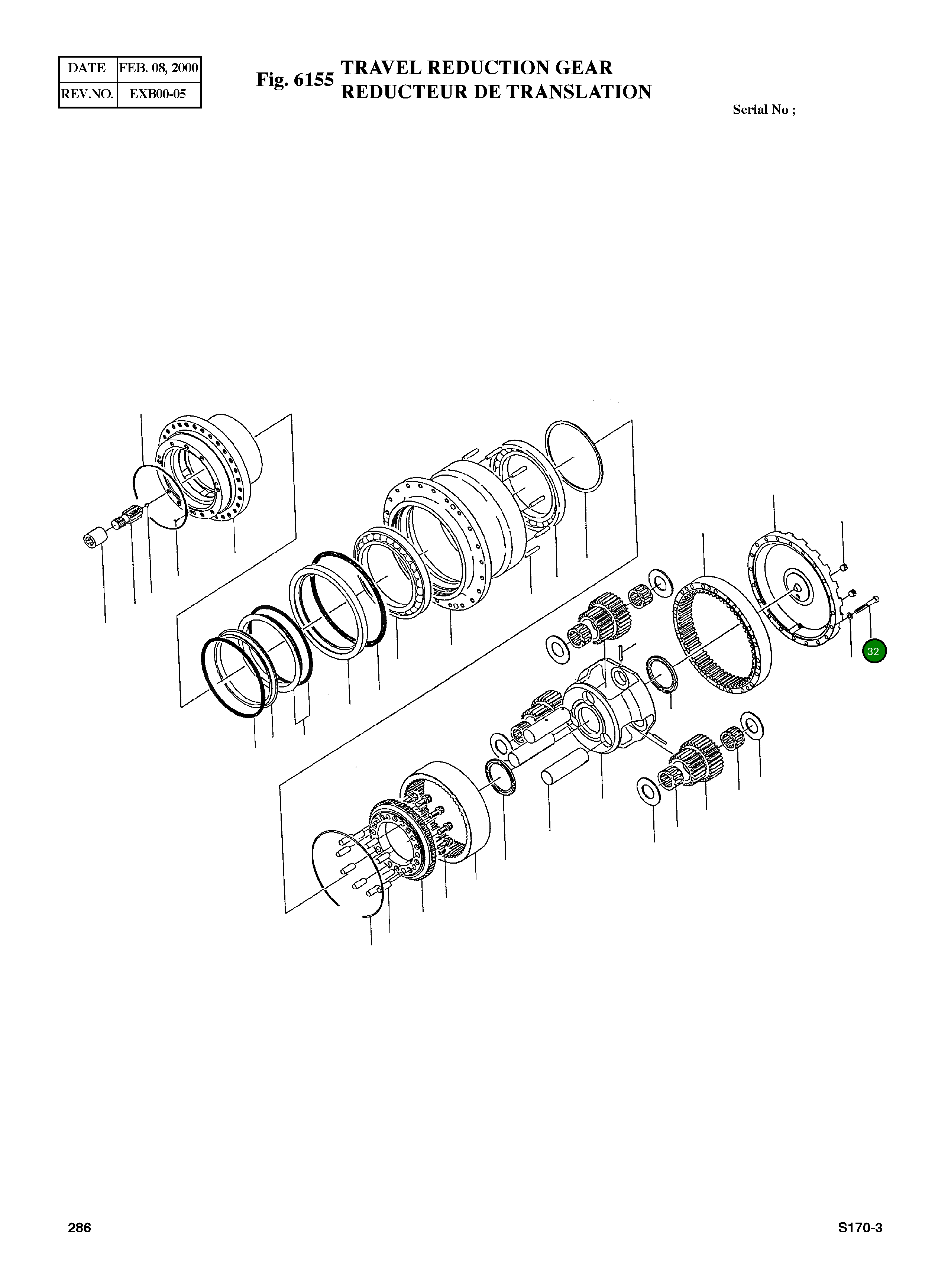 Болт M12X50 S0560761 Komatsu
