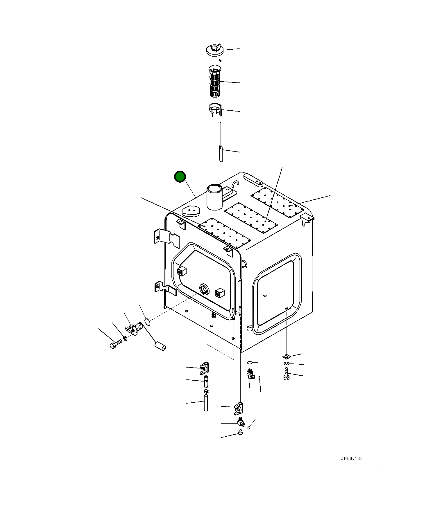 Бак 205-04-35110 Komatsu