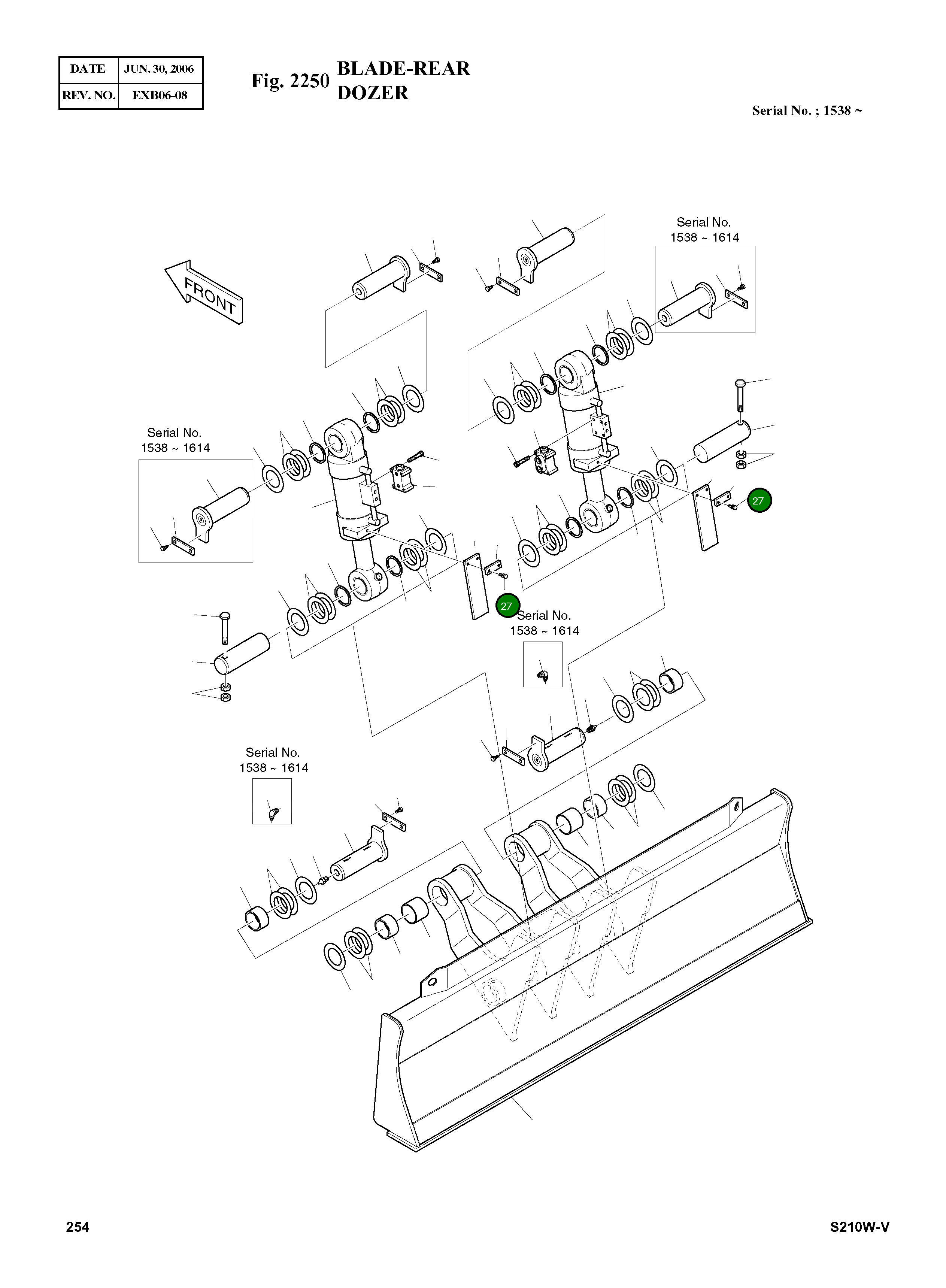Болт M10X1.5X35 2120-2196D15 Komatsu