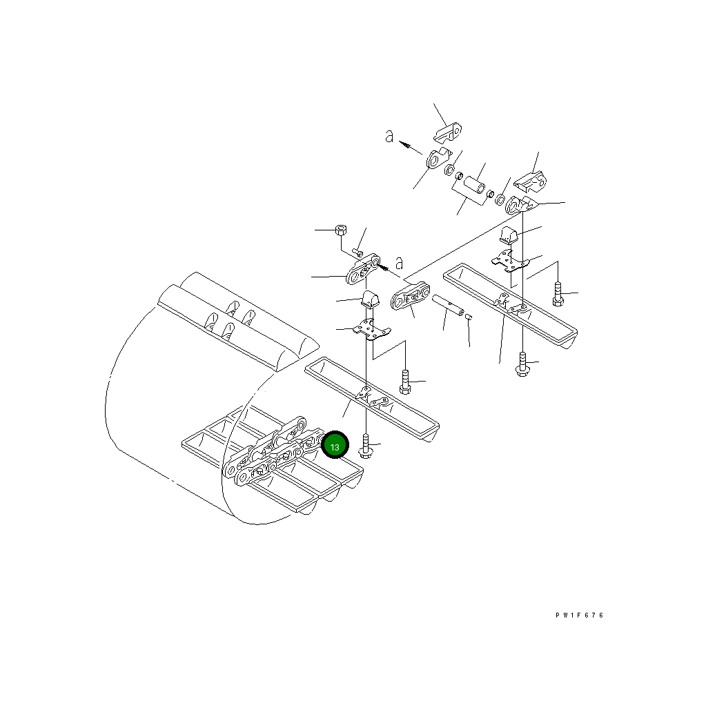 Башмак 154-820-1360 Komatsu