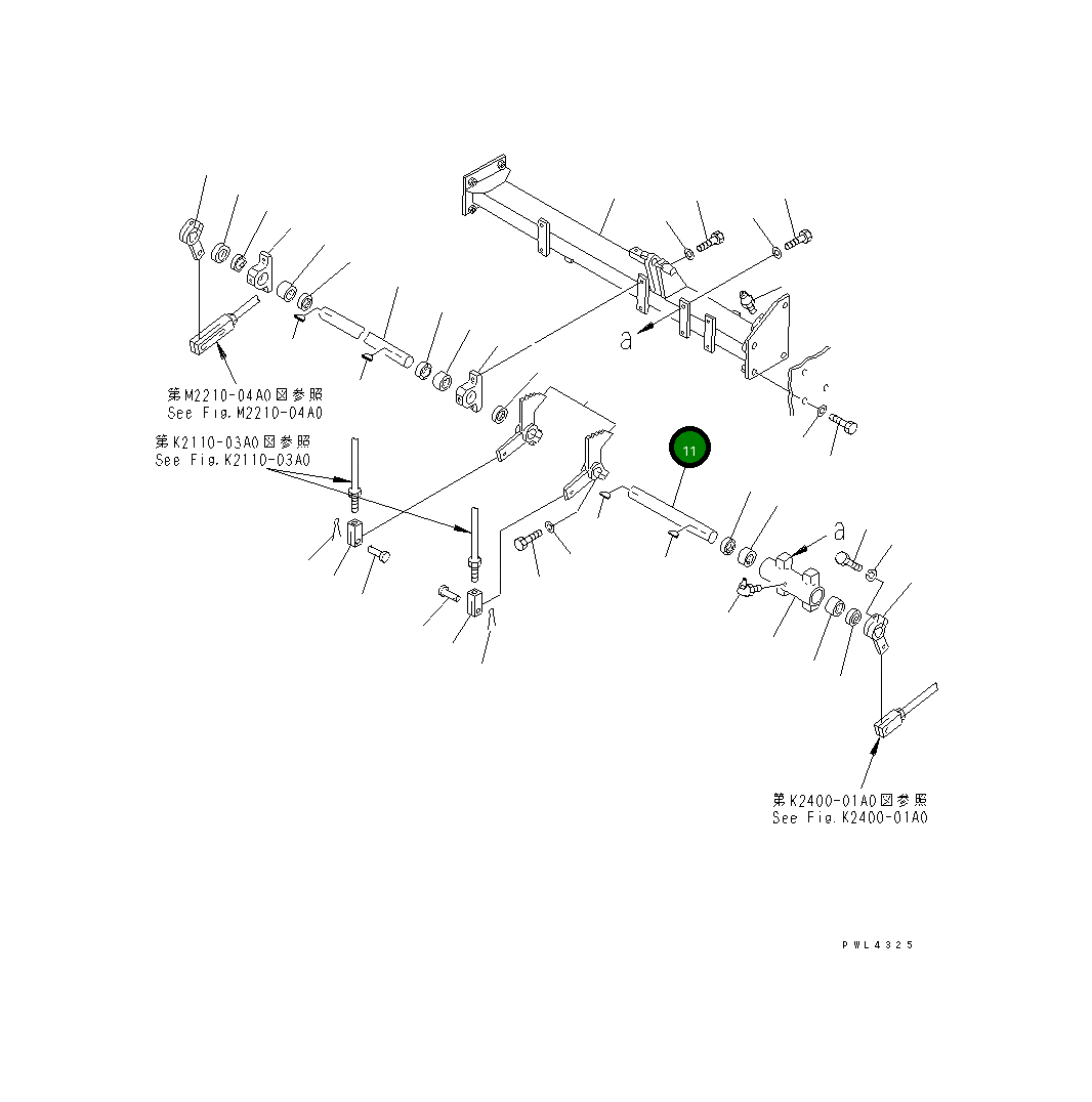 Вал 175-43-52450 Komatsu