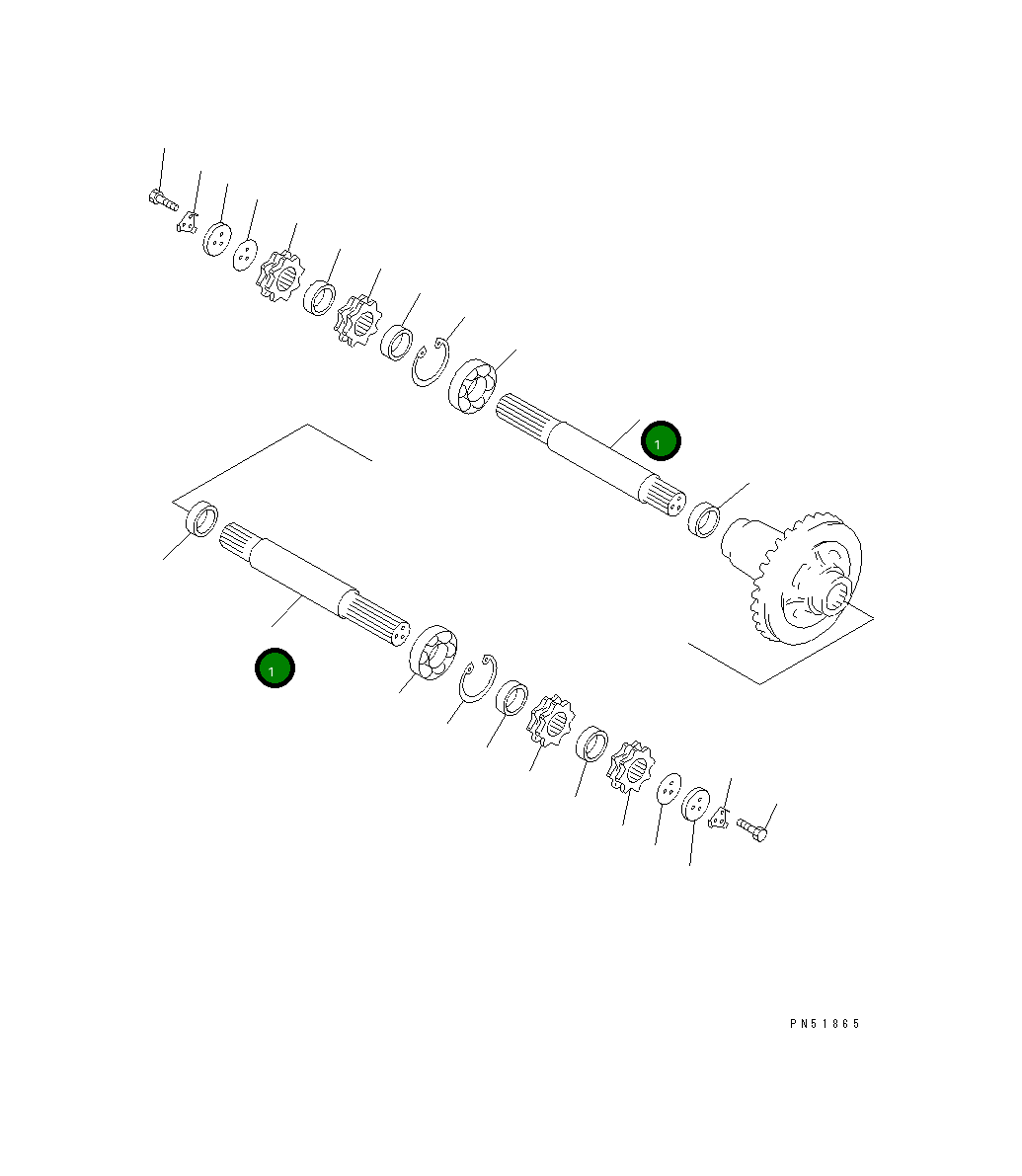 Вал 23D-22-11530 Komatsu
