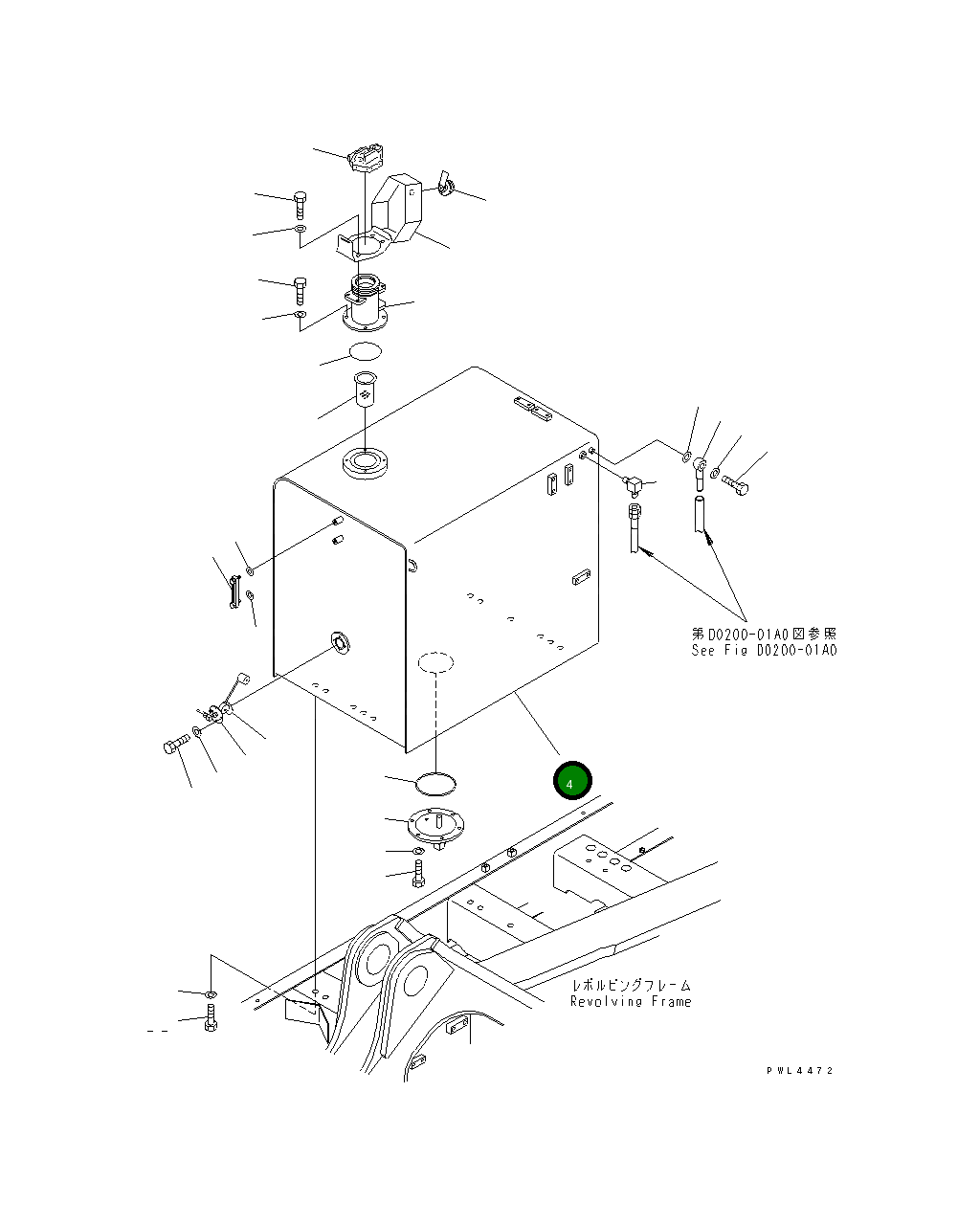 Бак 209-04-71311 Komatsu