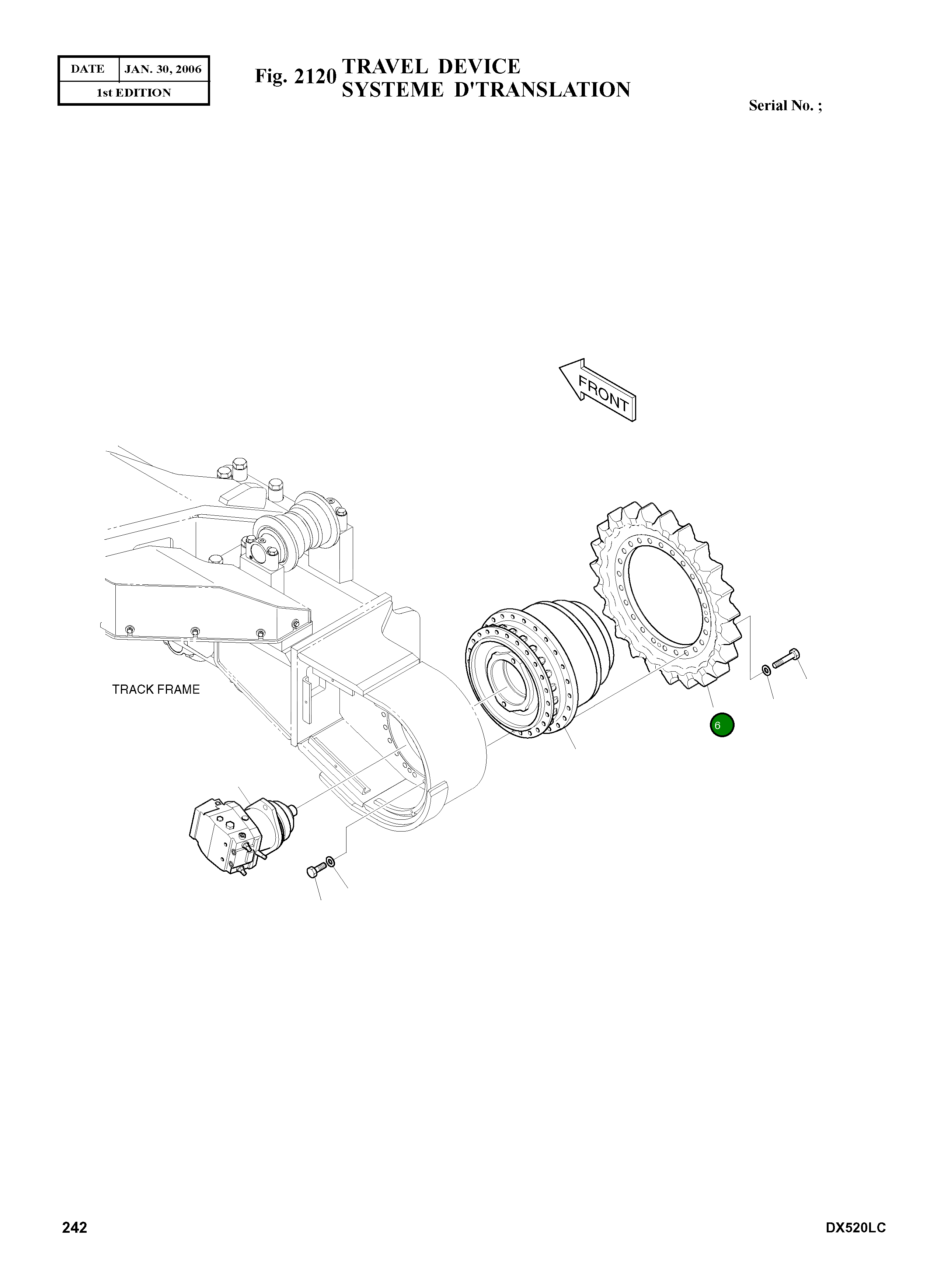 Ведущая звезда K1000377 Komatsu