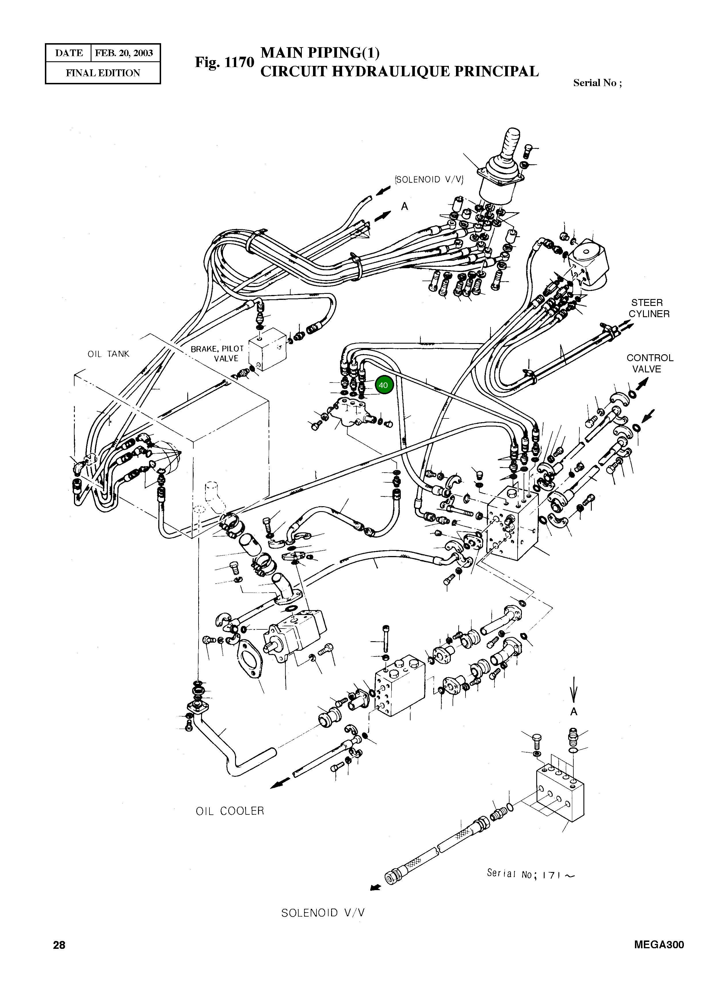 Адаптер, S 1 5/8". 12UNO. 1 11/4"PFM 2181-1126D64 Komatsu