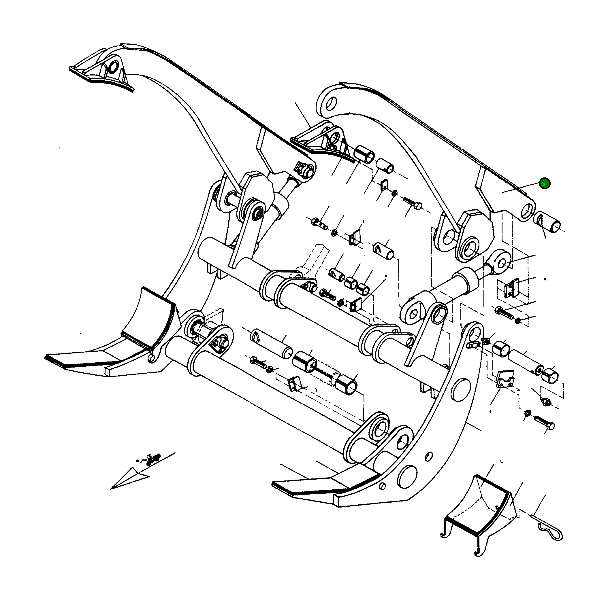 Вилка 3236147M91 Komatsu