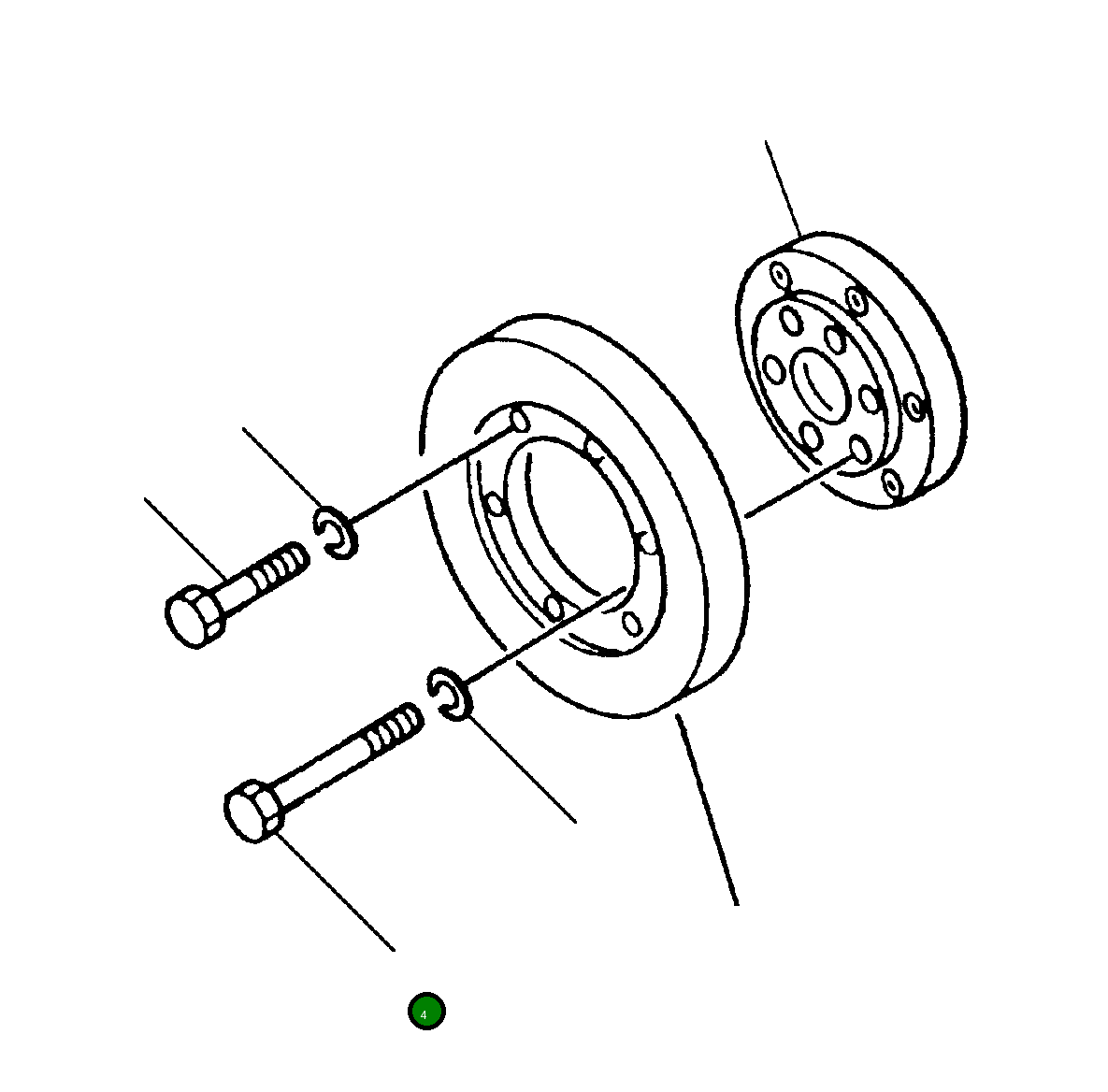 Болт (3/4 - 16x4 INCH) 1238 768 H1 Komatsu