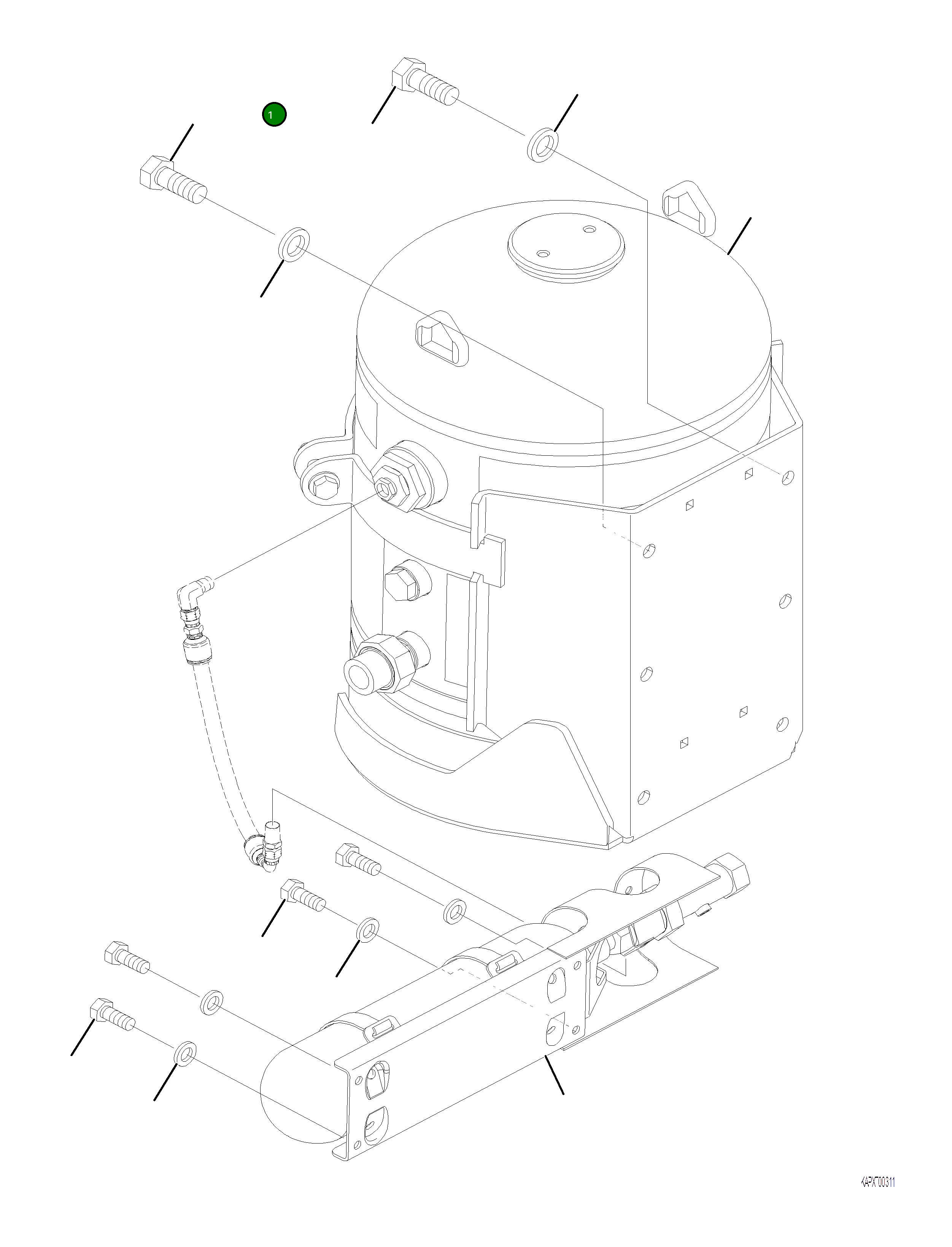 Бак 4A1-921-1690 Komatsu