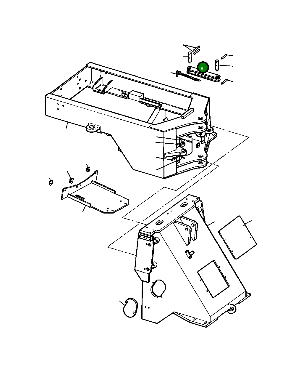Блокирующая штанга рамы 1126 914 C1 Komatsu