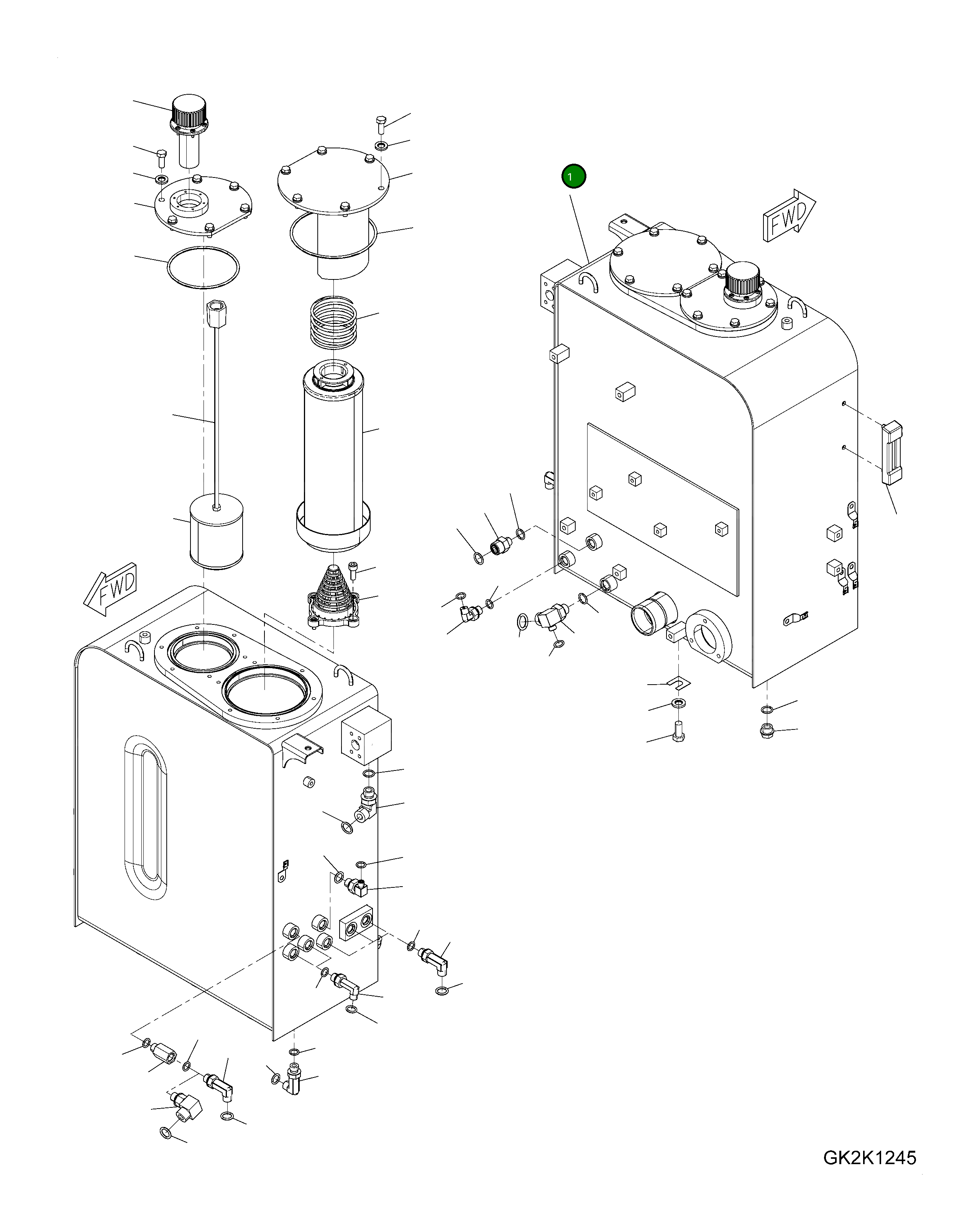 Бак 20E-60-42322 Komatsu