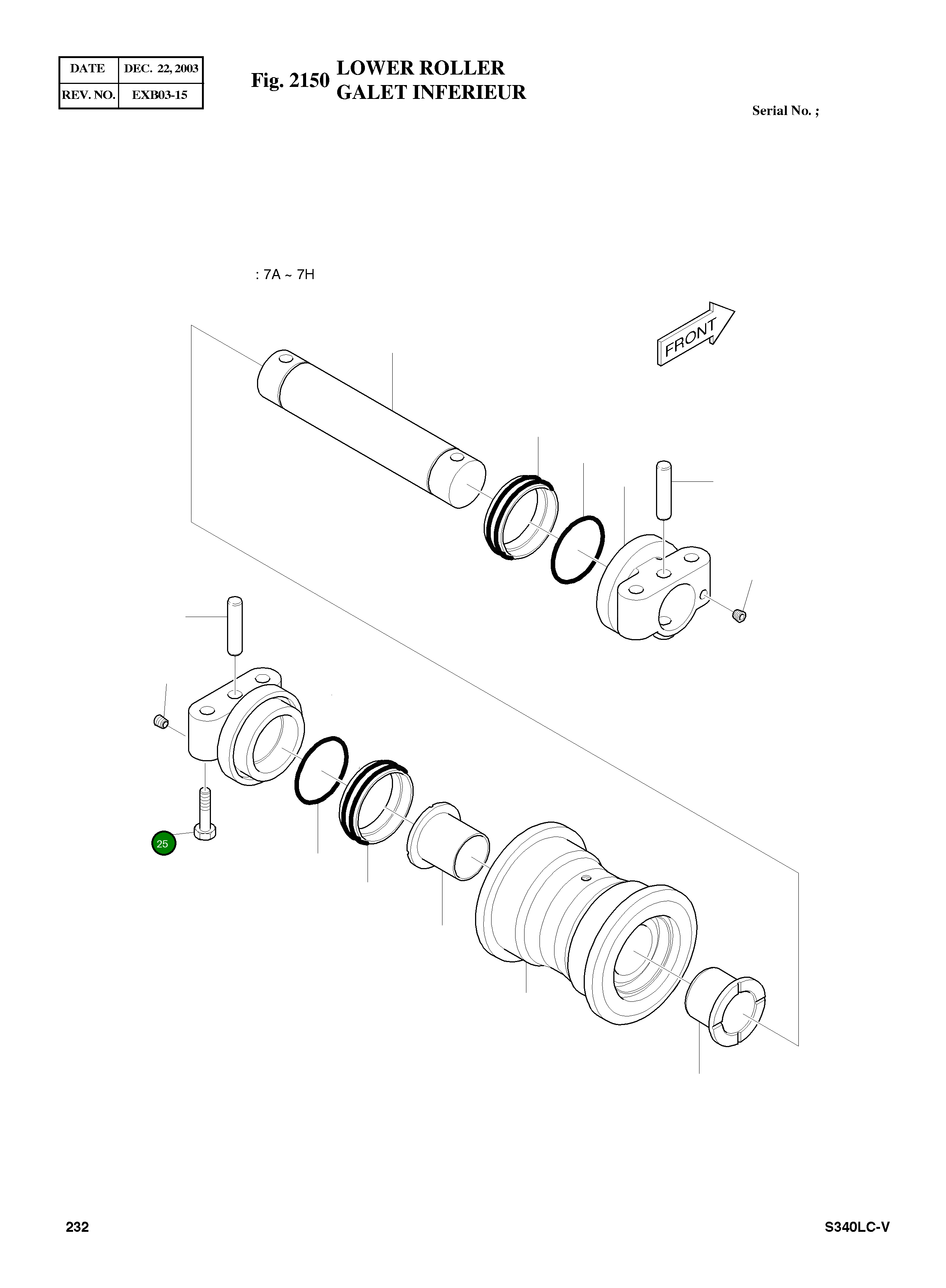 Болт M20X2.5X90 S0570661 Komatsu