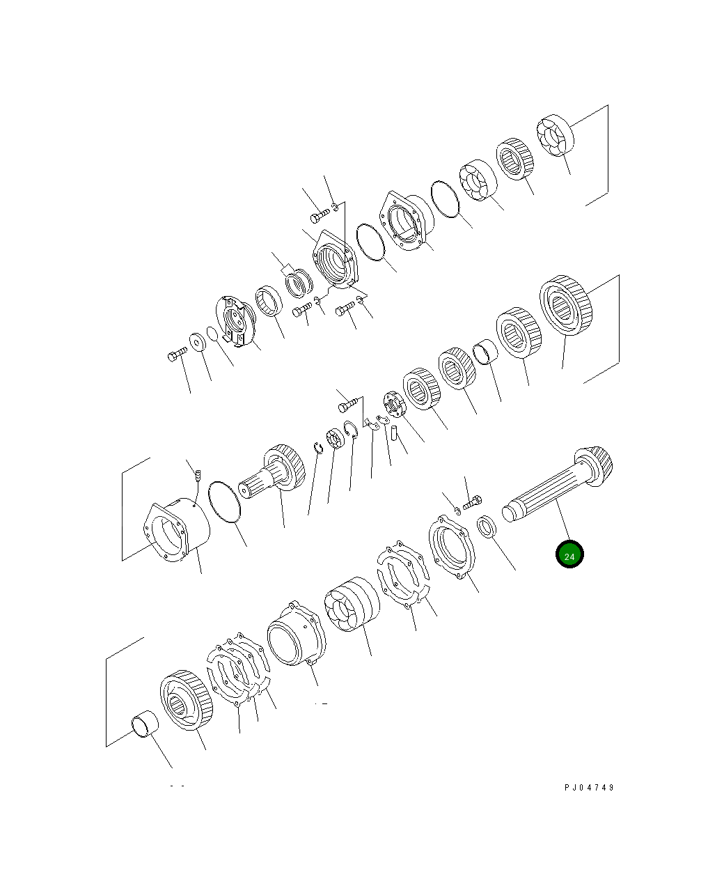 Вал 144-14-54220 Komatsu