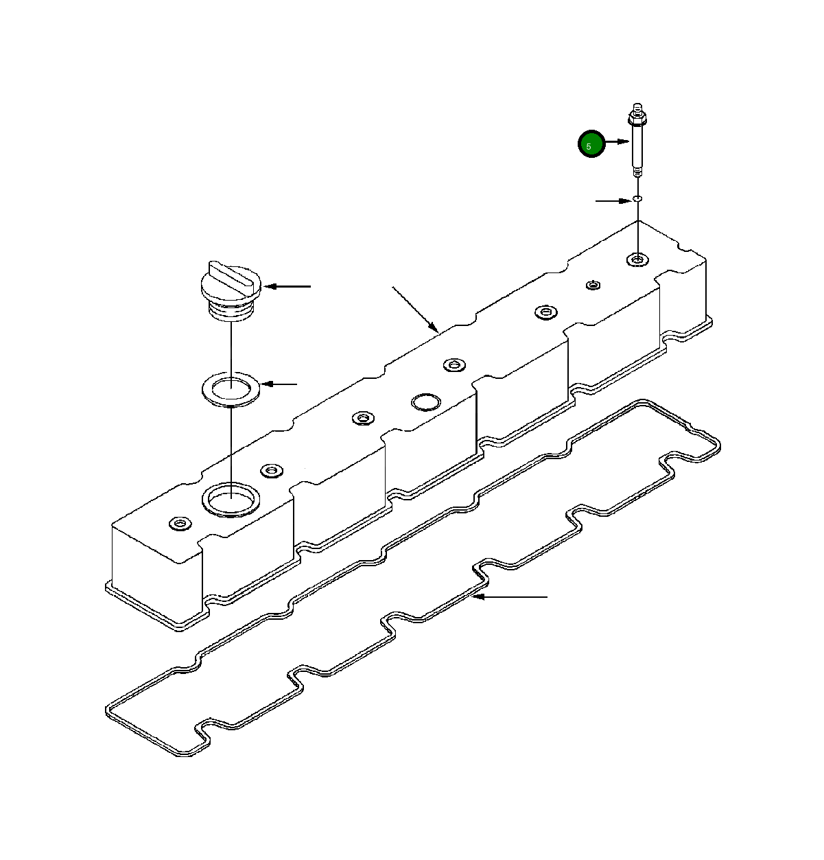 Болт (M8x1.25x56) 1296 853 H1 Komatsu