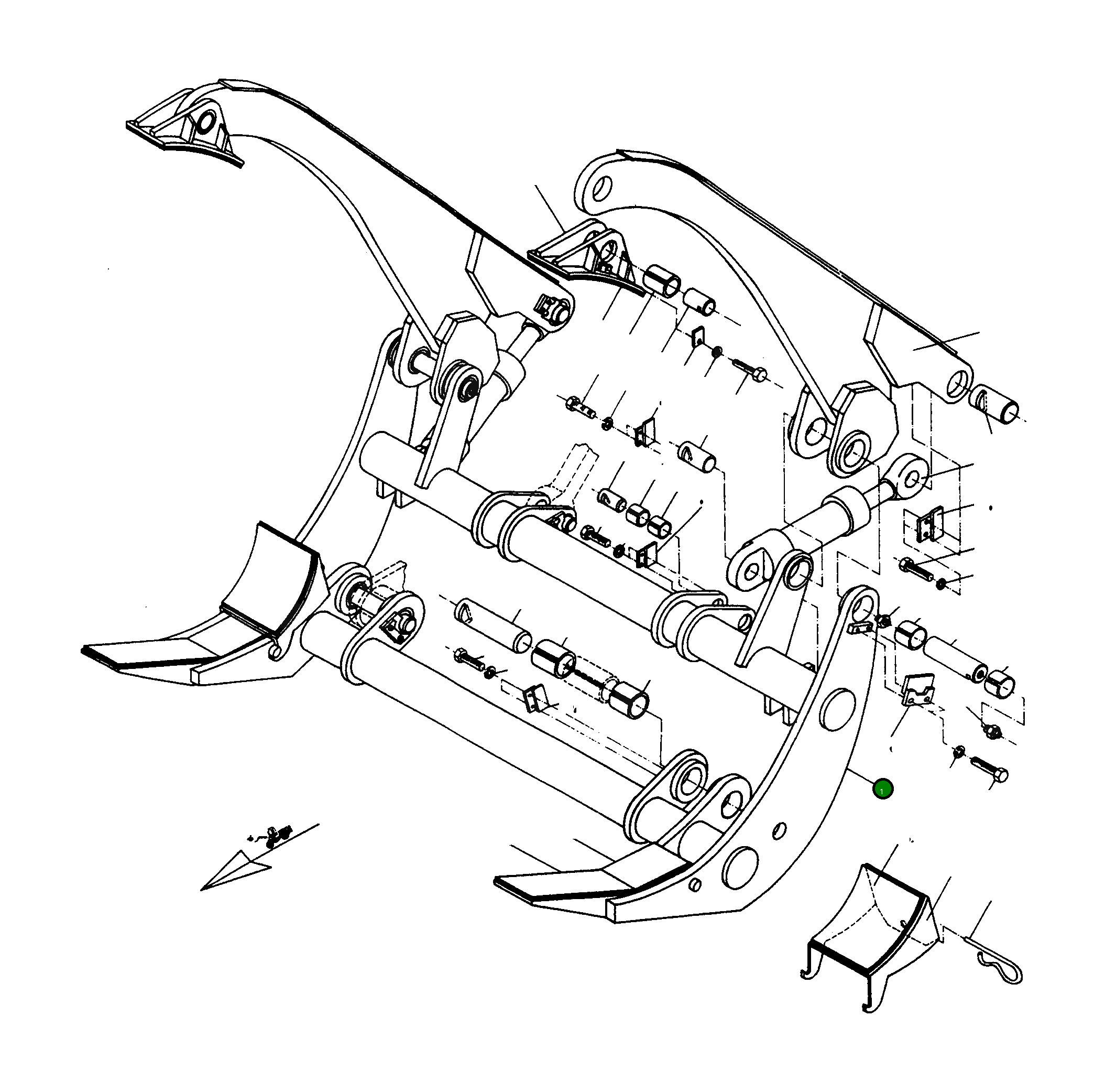 Вилка 3236146M91 Komatsu
