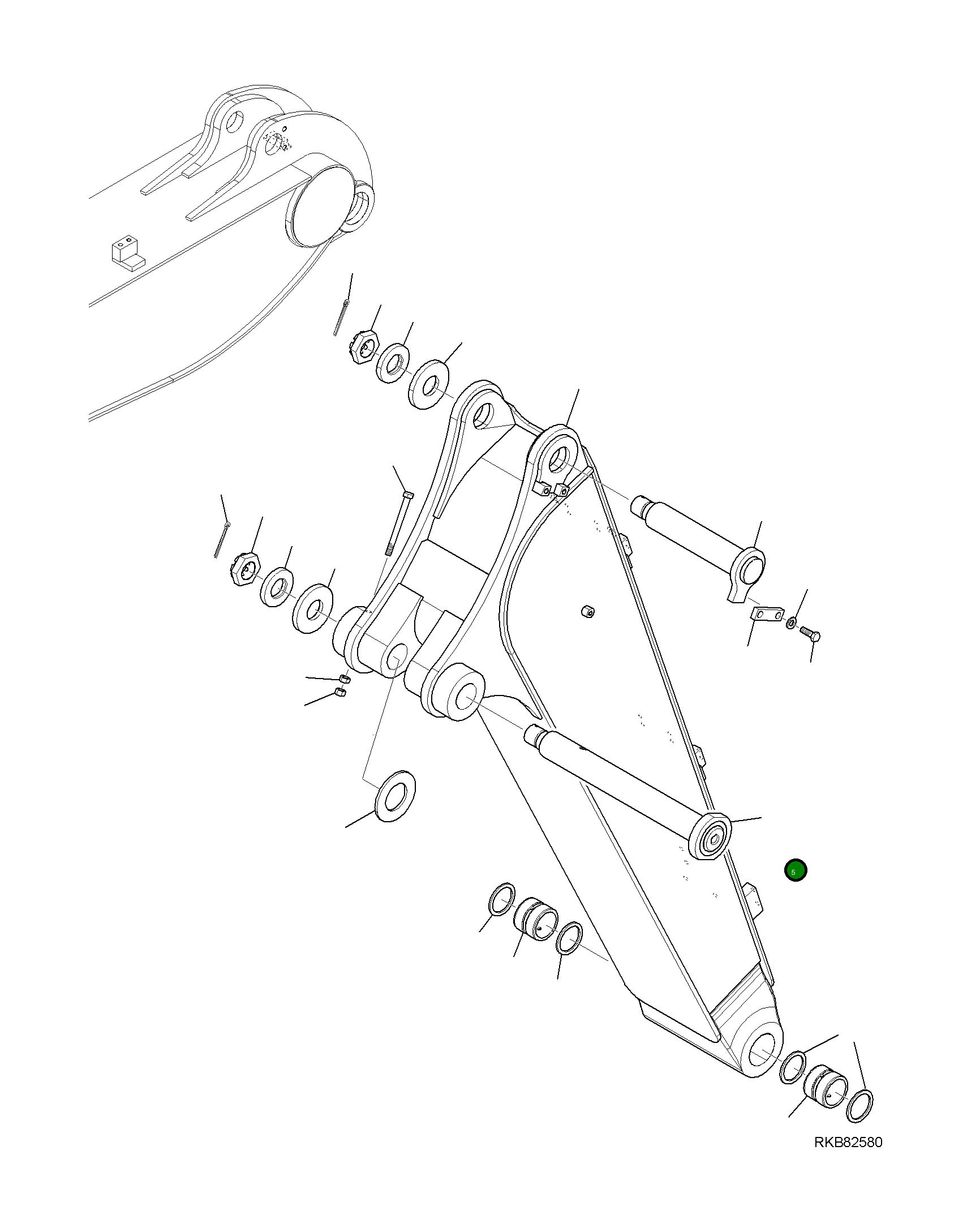 Вал 22E-946-2140 Komatsu