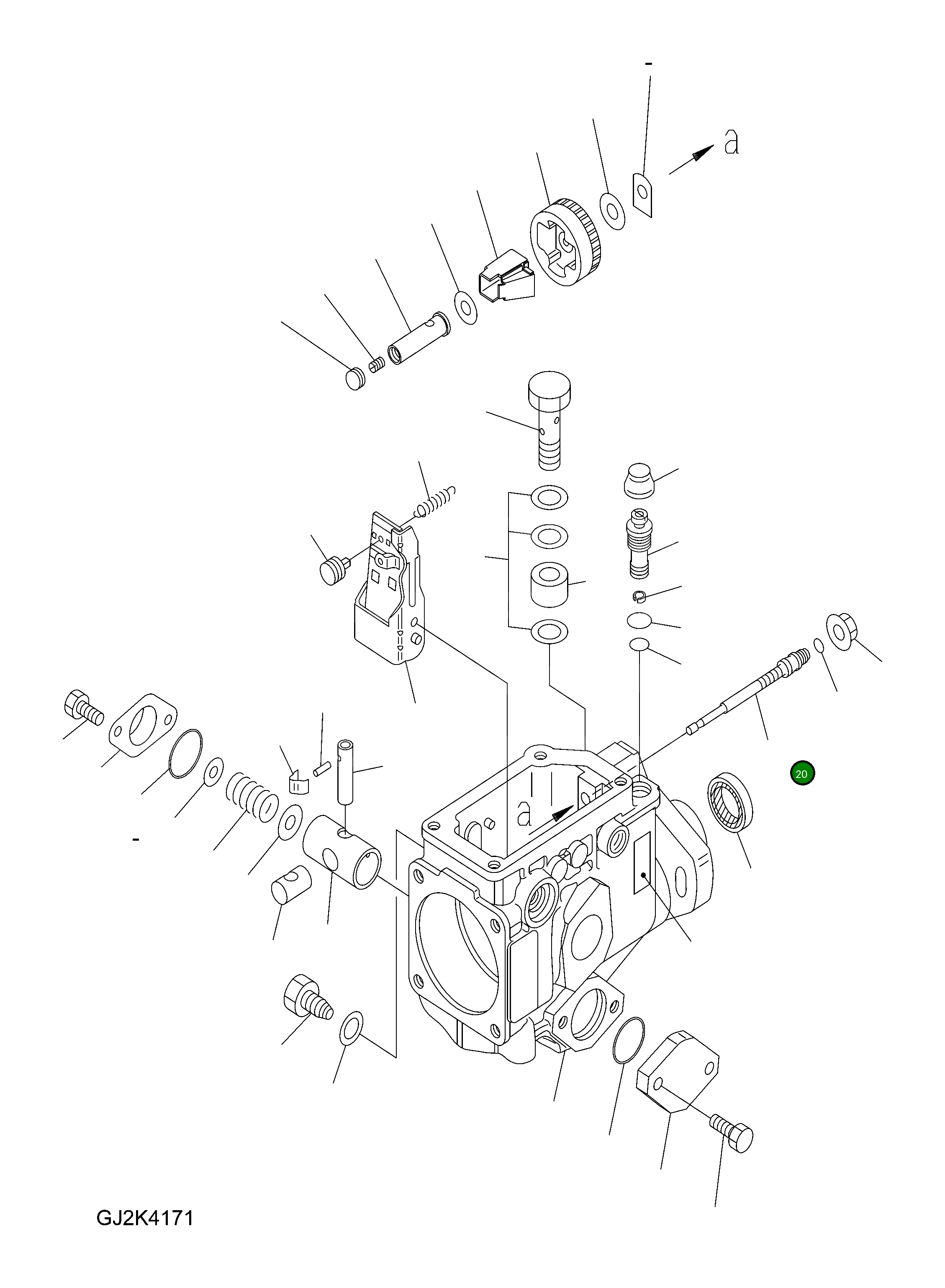 Вал DK146570-0520 Komatsu