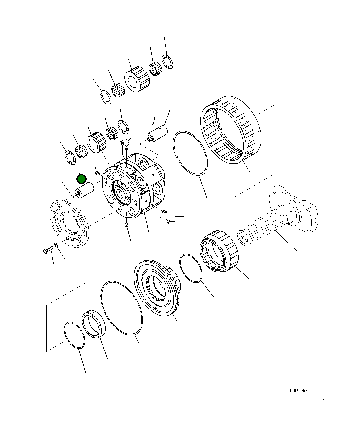 Вал 561-15-72541 Komatsu