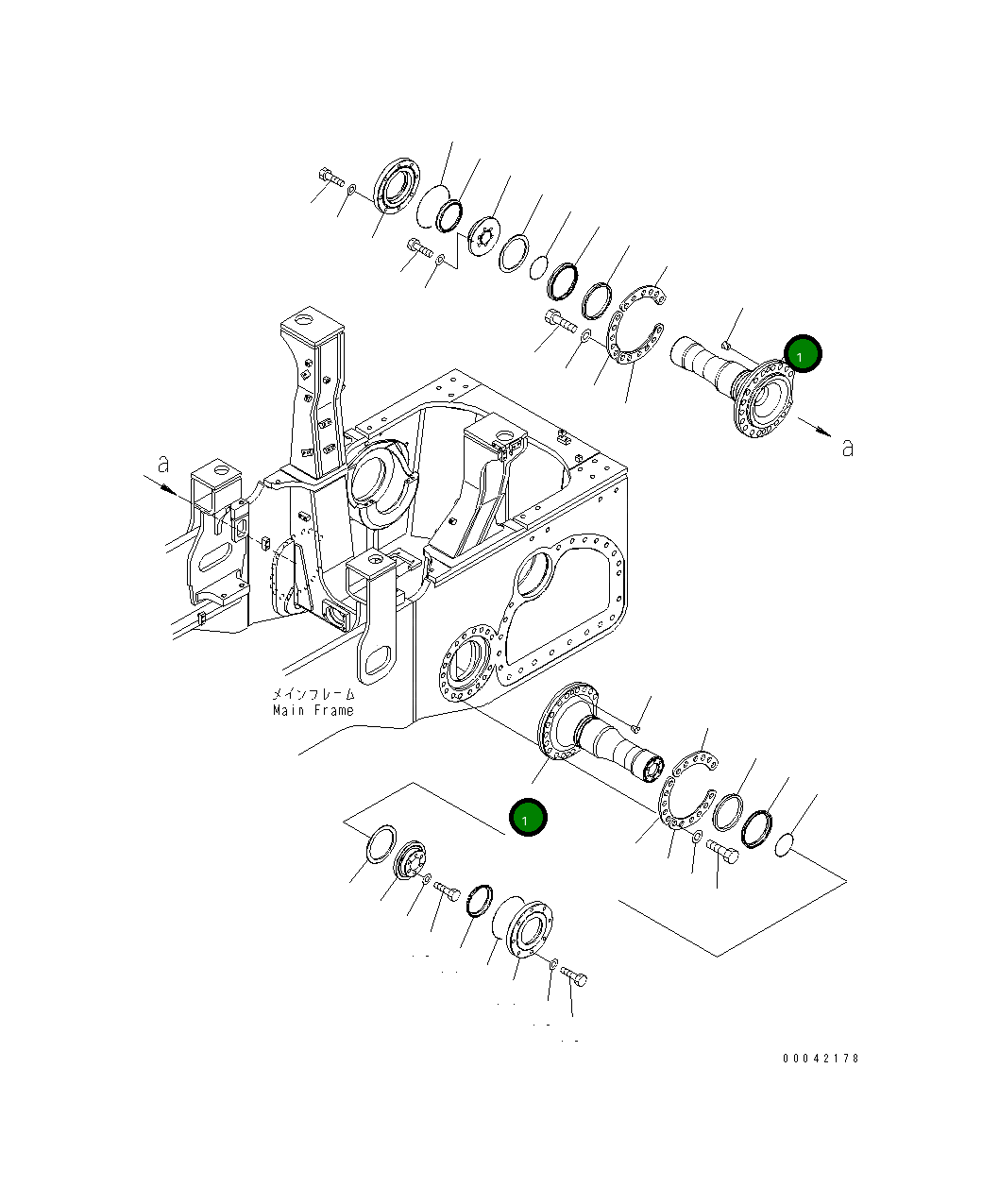 Вал 17A-50-41111 Komatsu