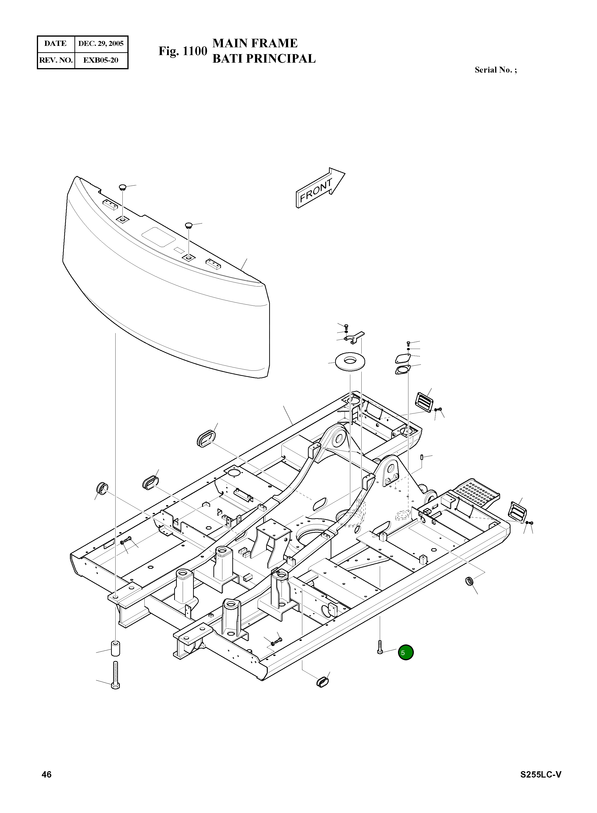 Болт M24X2.0X115 S0775661 Komatsu
